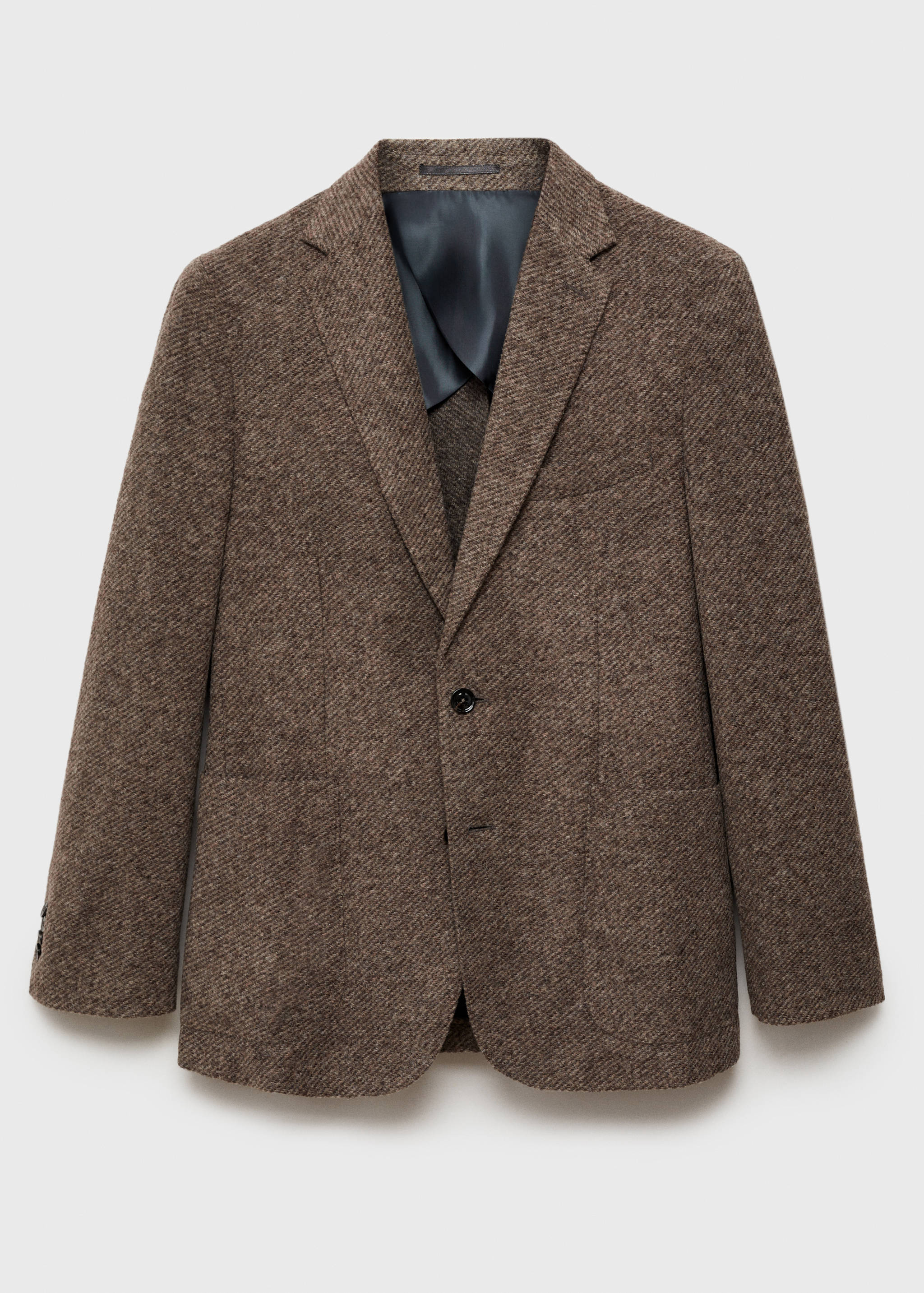 Italian virgin wool flannel tailored jacket - Article without model