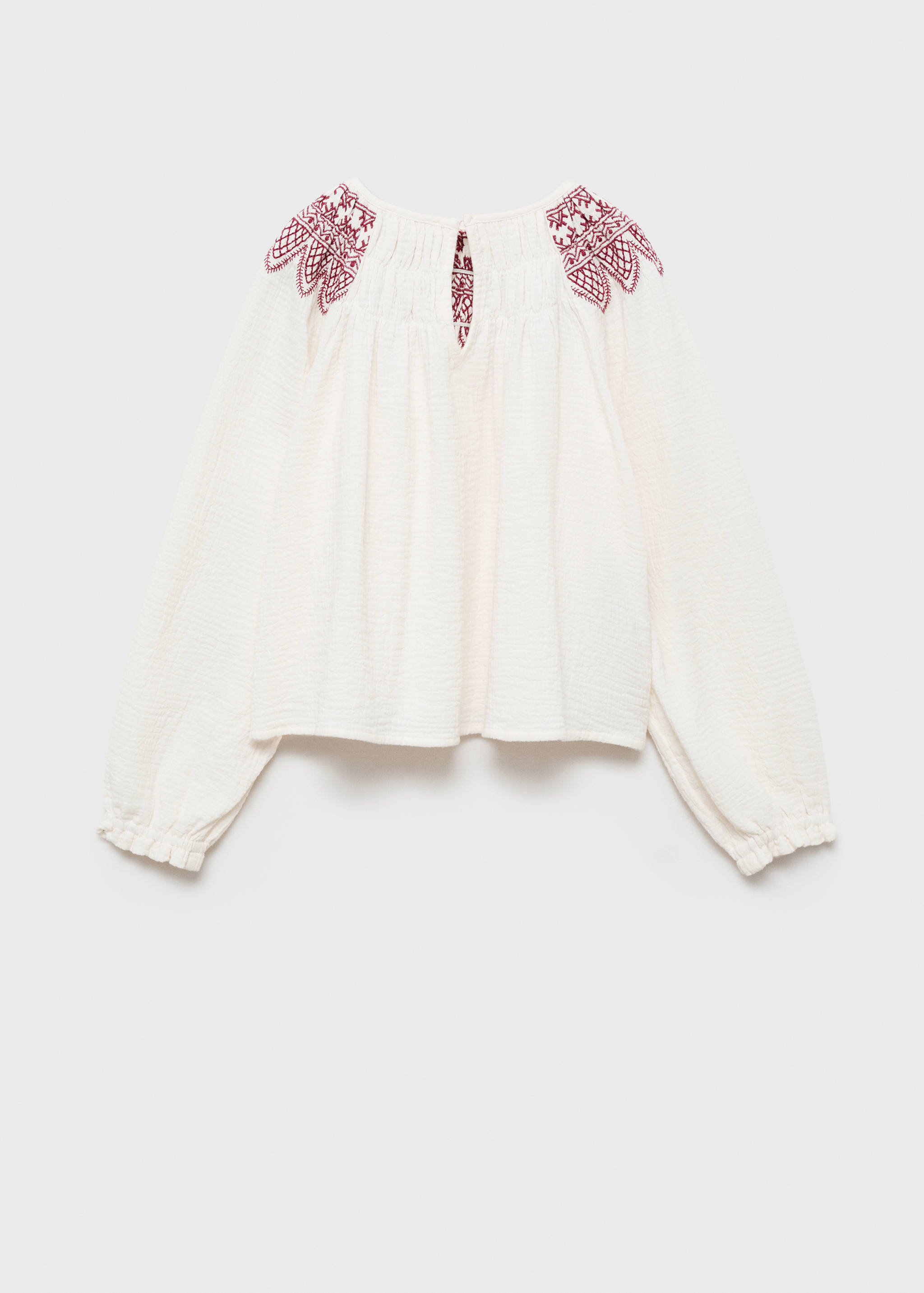 Embroidered details blouse - Reverse of the article