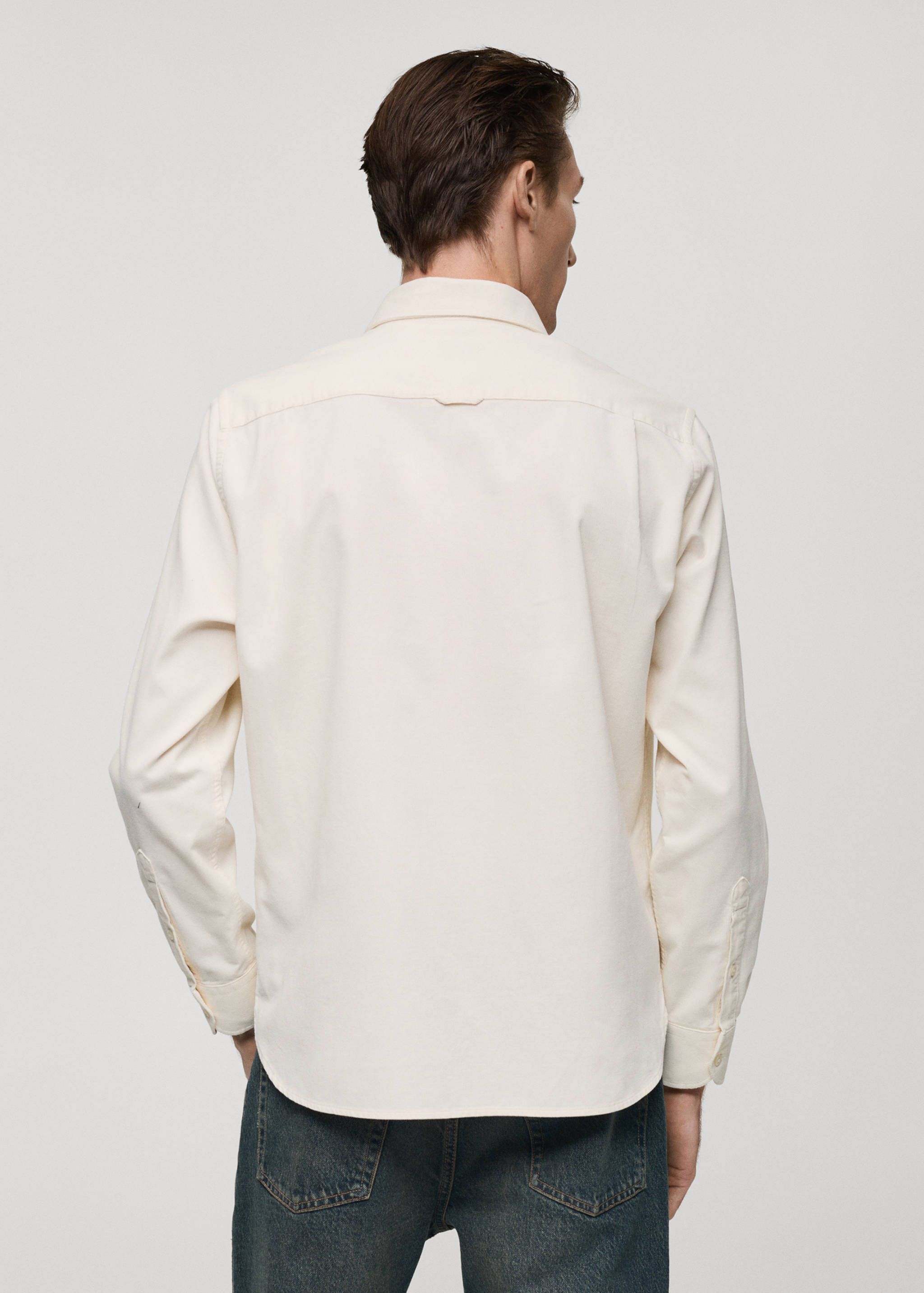 Classic-fit micro-corduroy shirt - Reverse of the article