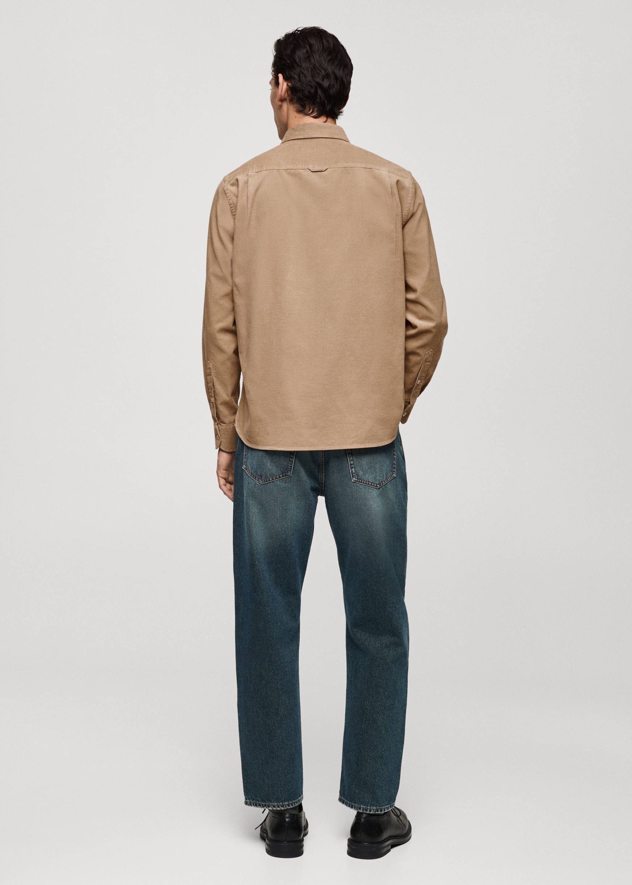 Classic-fit micro-corduroy shirt - Reverse of the article
