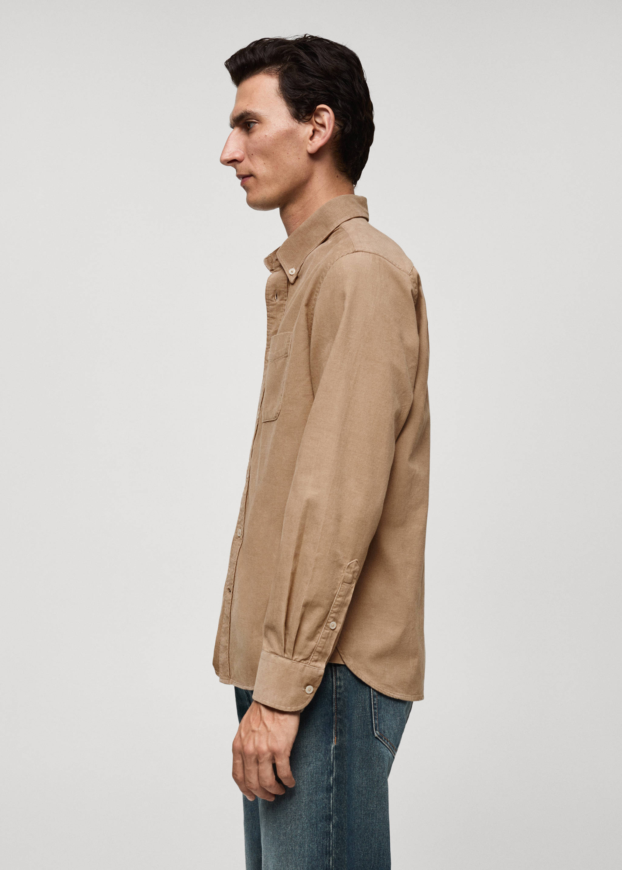 Classic-fit micro-corduroy shirt - Details of the article 2
