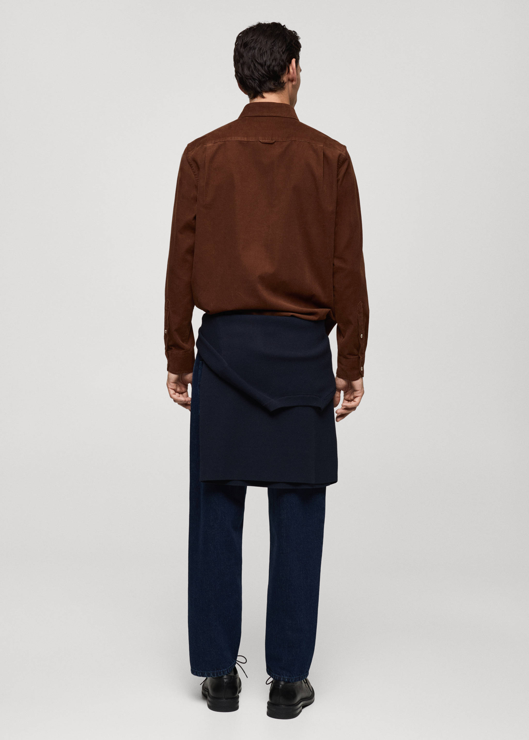 Classic-fit micro-corduroy shirt - Reverse of the article