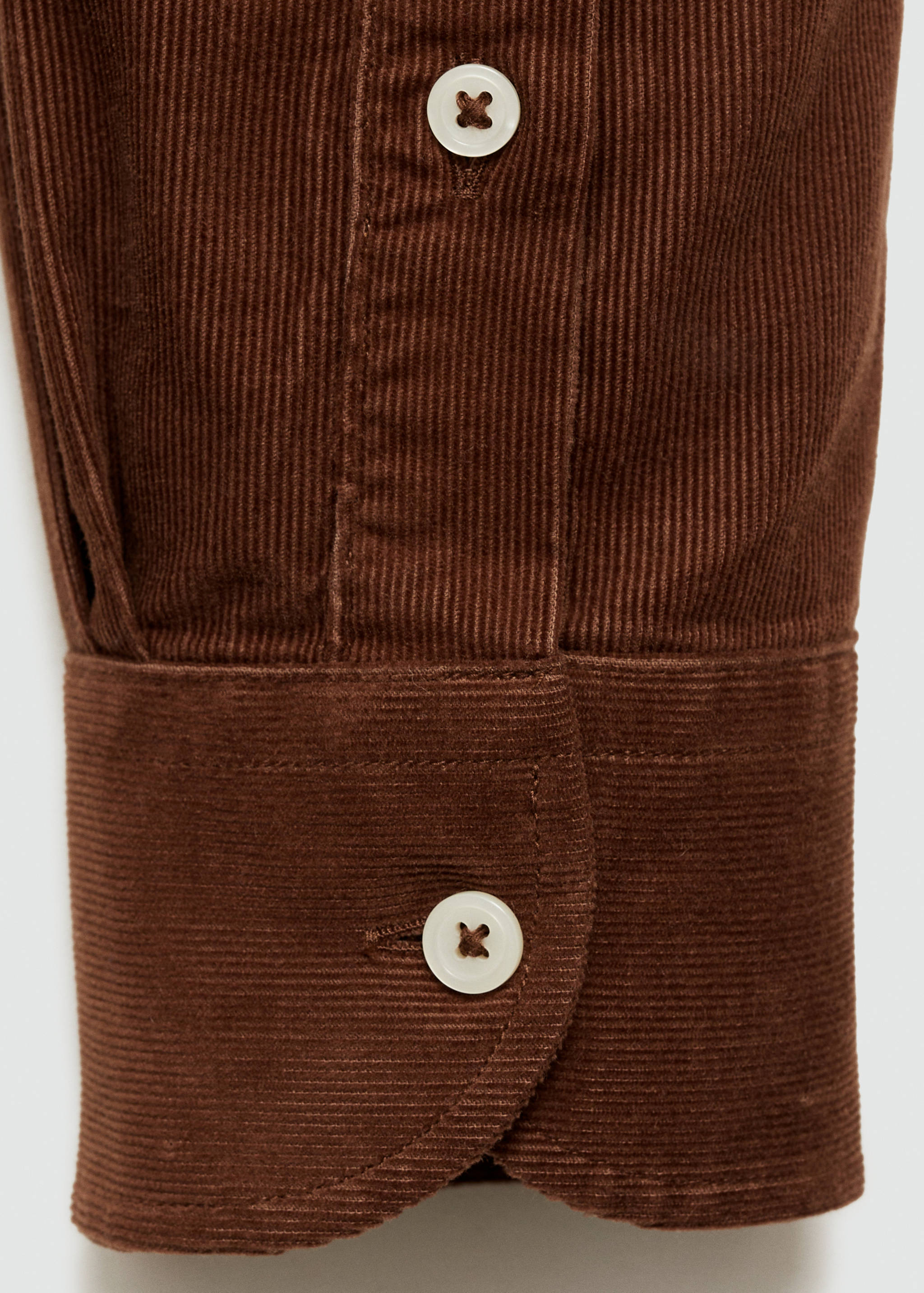 Classic-fit micro-corduroy shirt - Details of the article 0