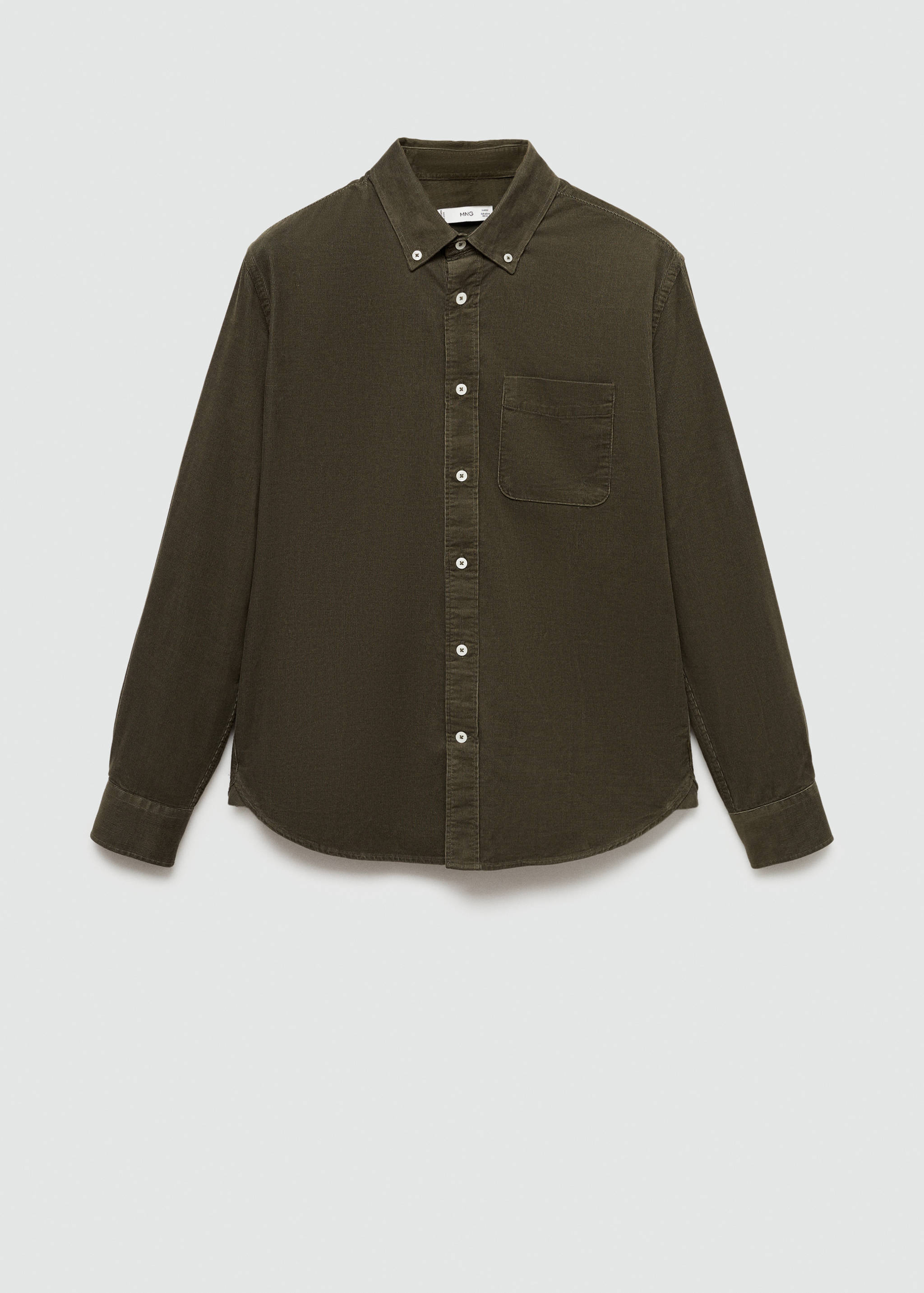 Classic-fit micro-corduroy shirt - Article without model