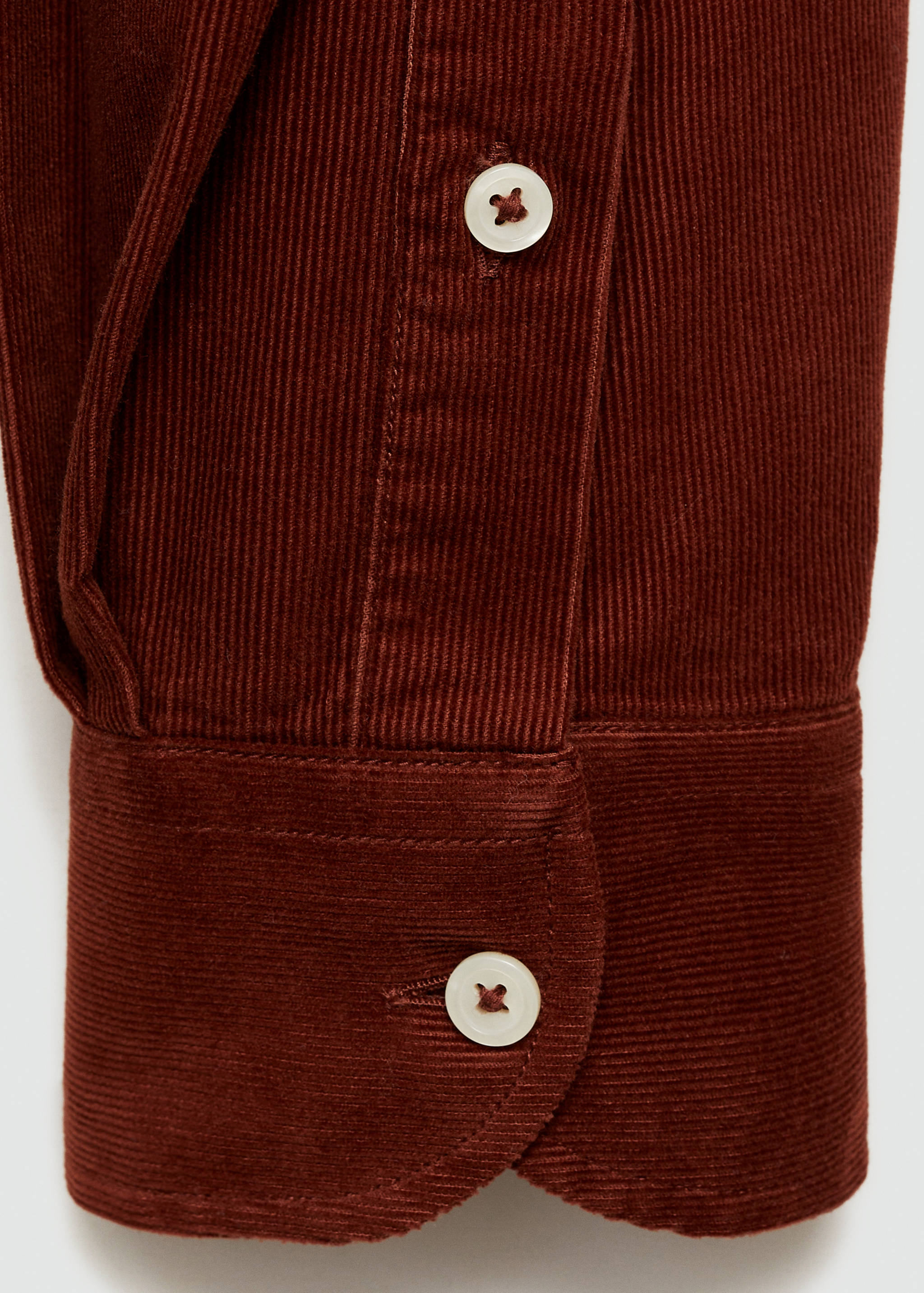 Classic-fit micro-corduroy shirt - Details of the article 0