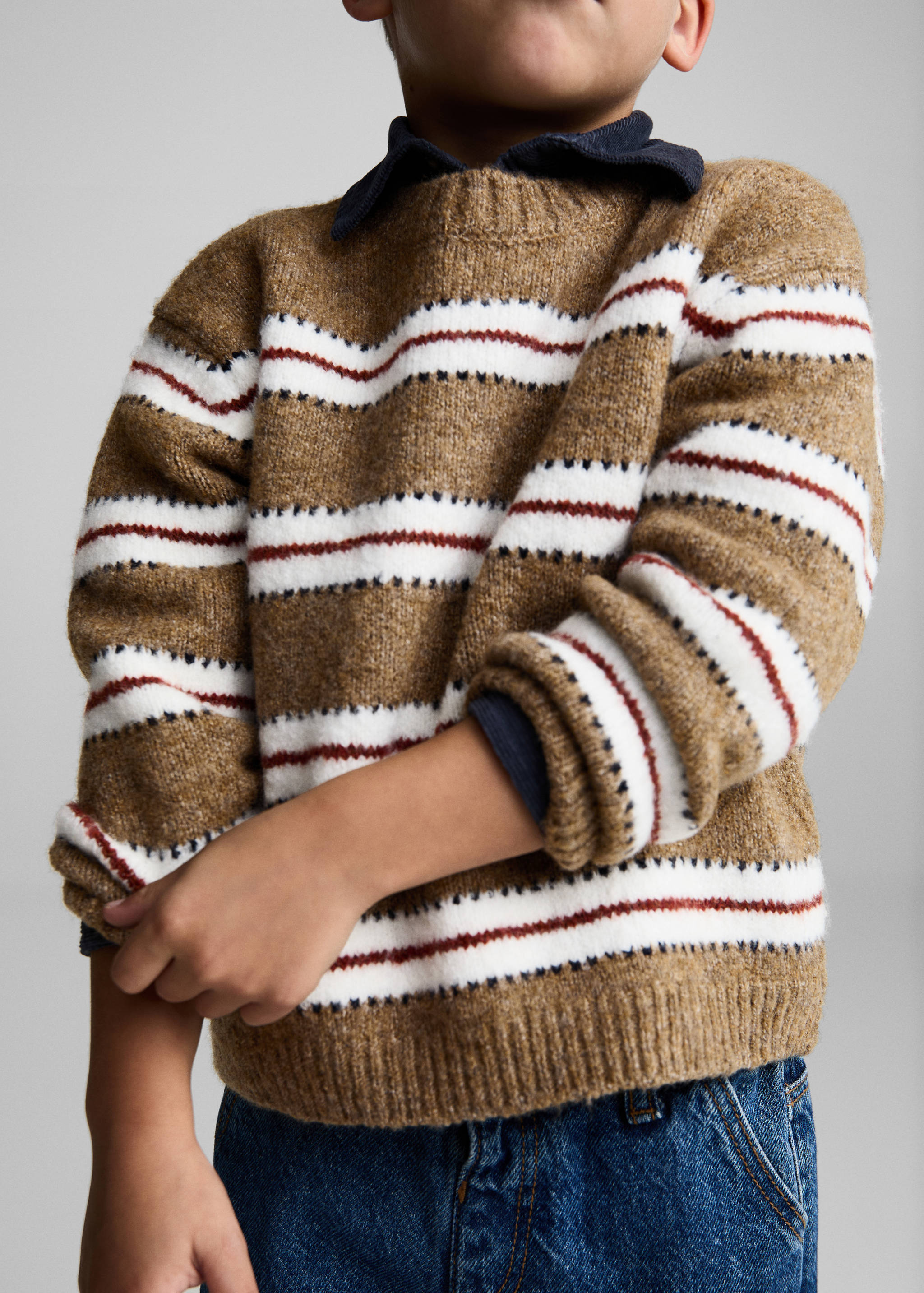 Knit striped sweater - Details of the article 6