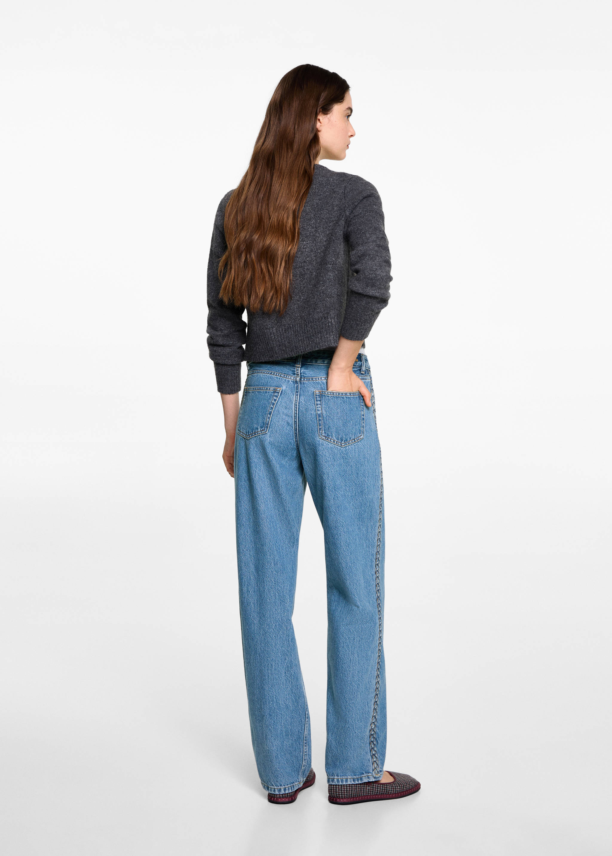 Jeans braided - Reverse of the article