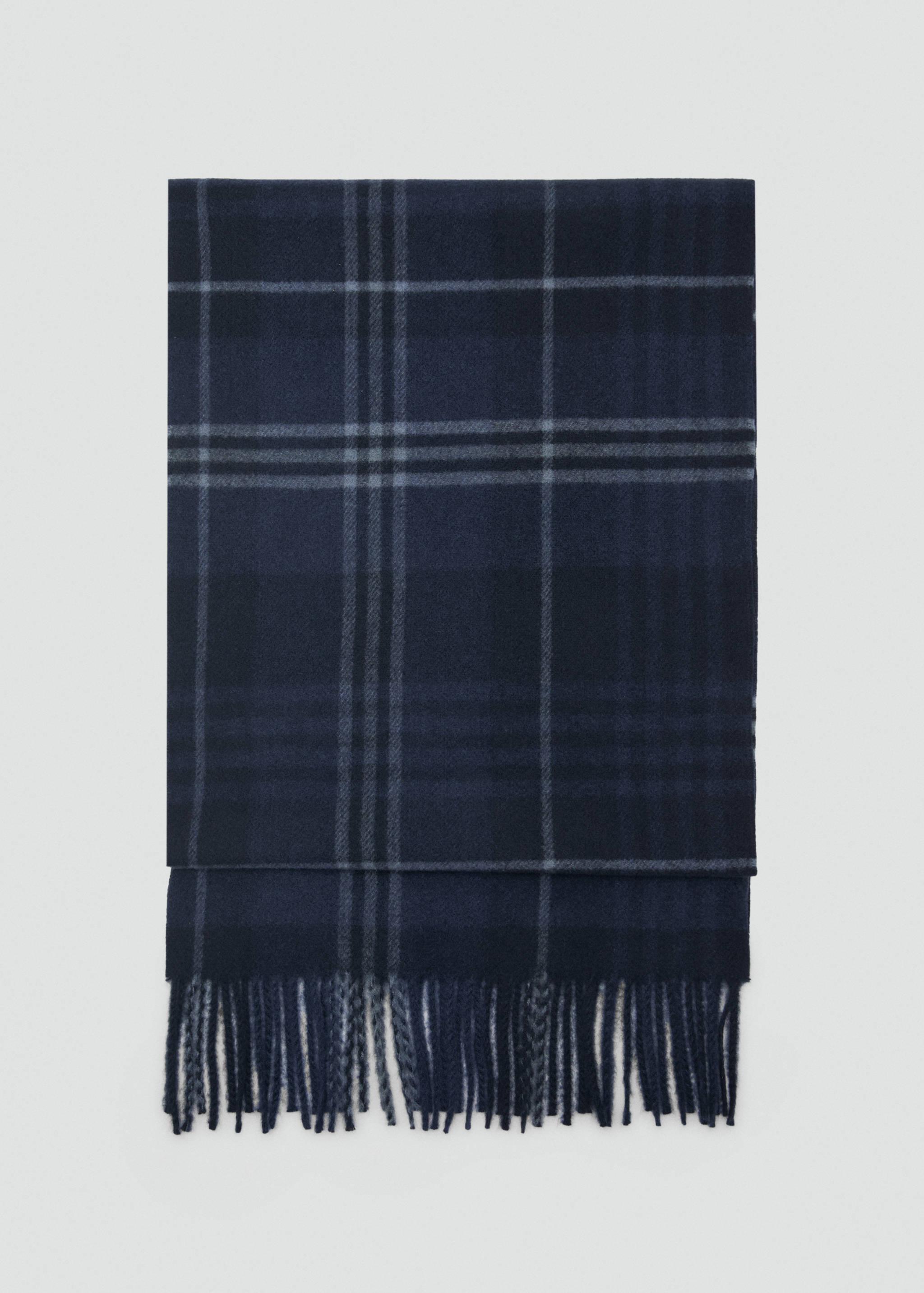 Check fringed scarf - Article without model
