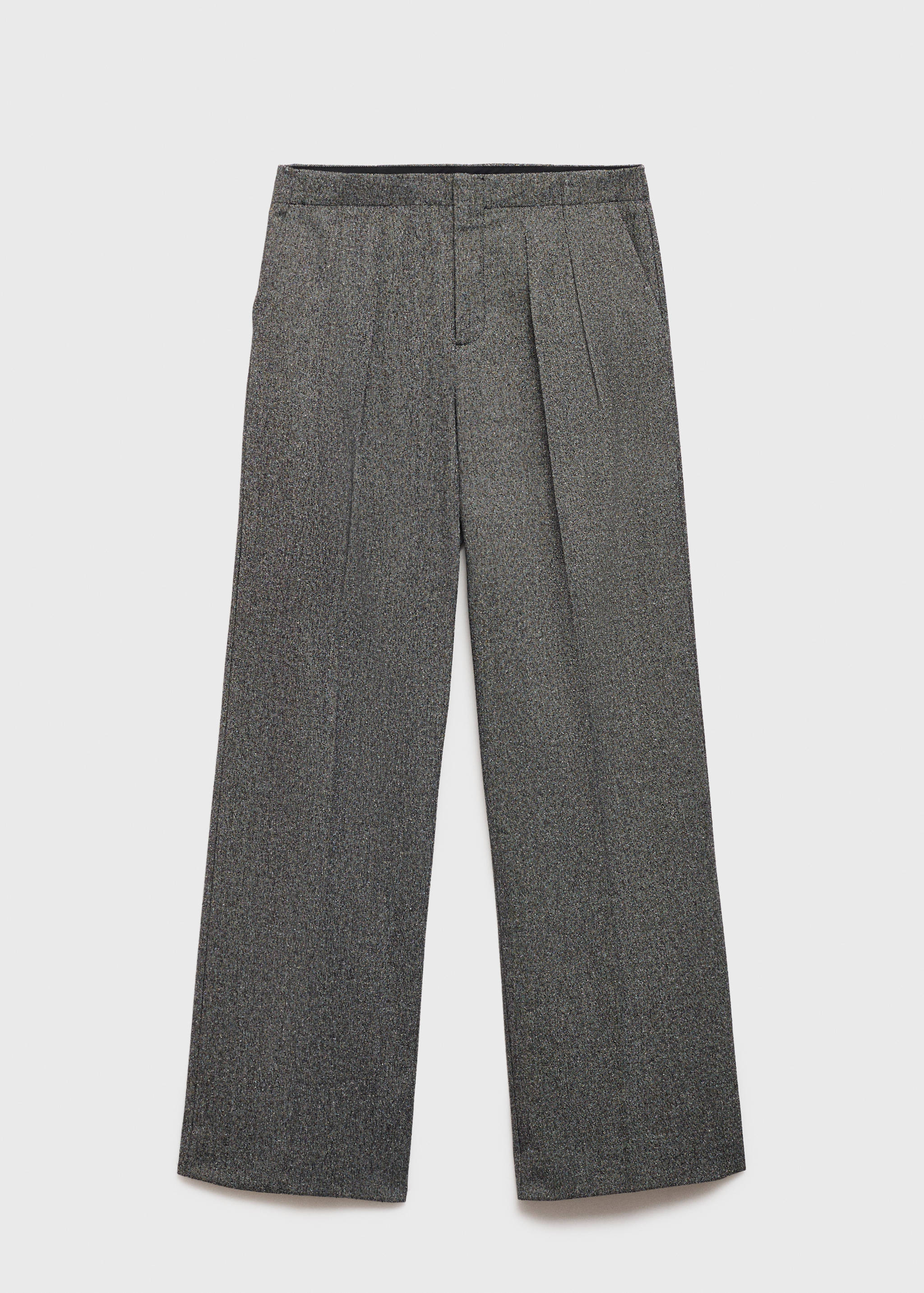 Melierte Bundfaltenhose - Artikel ohne Model
