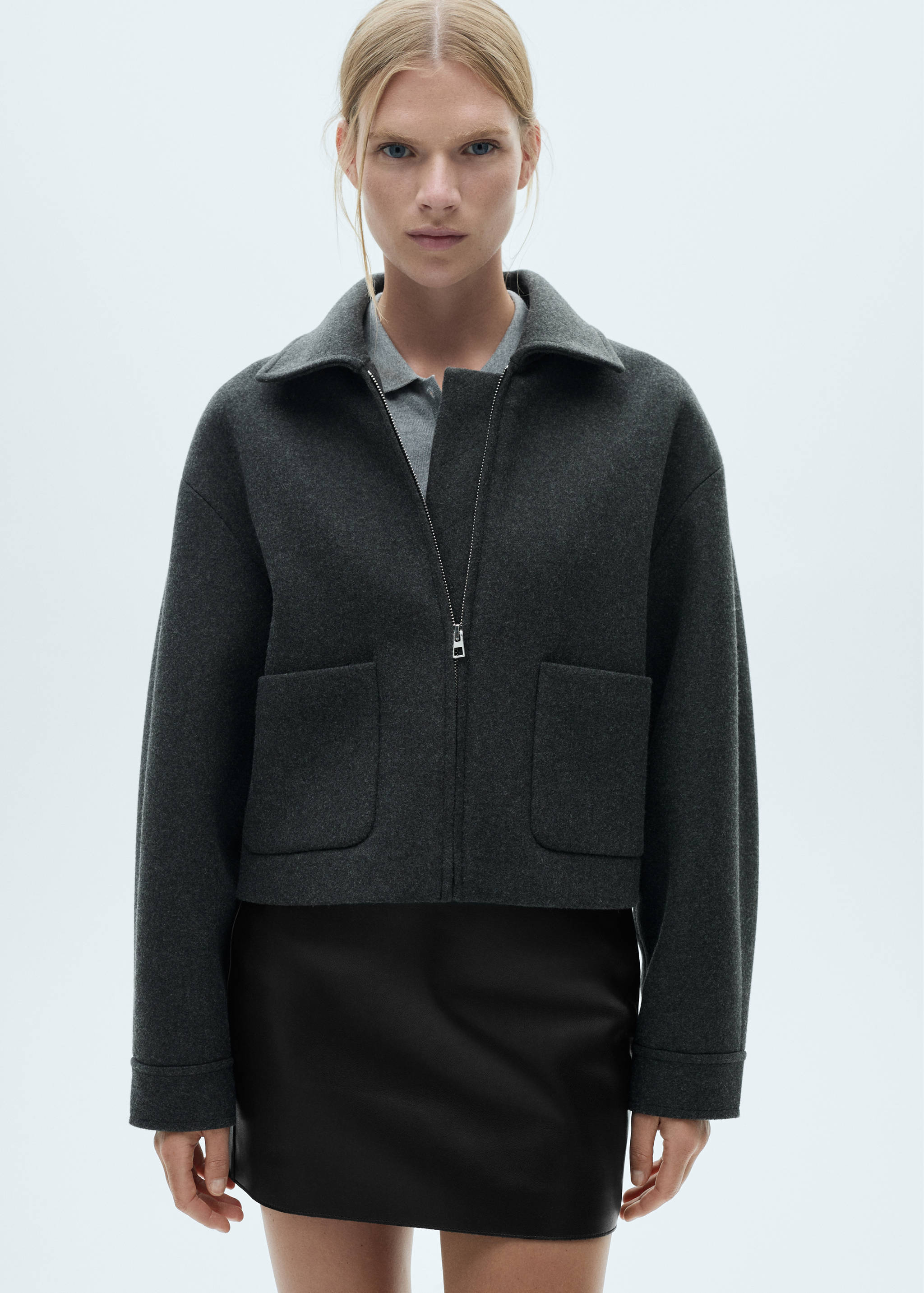 Faux-leather mini-skirt - Medium plane