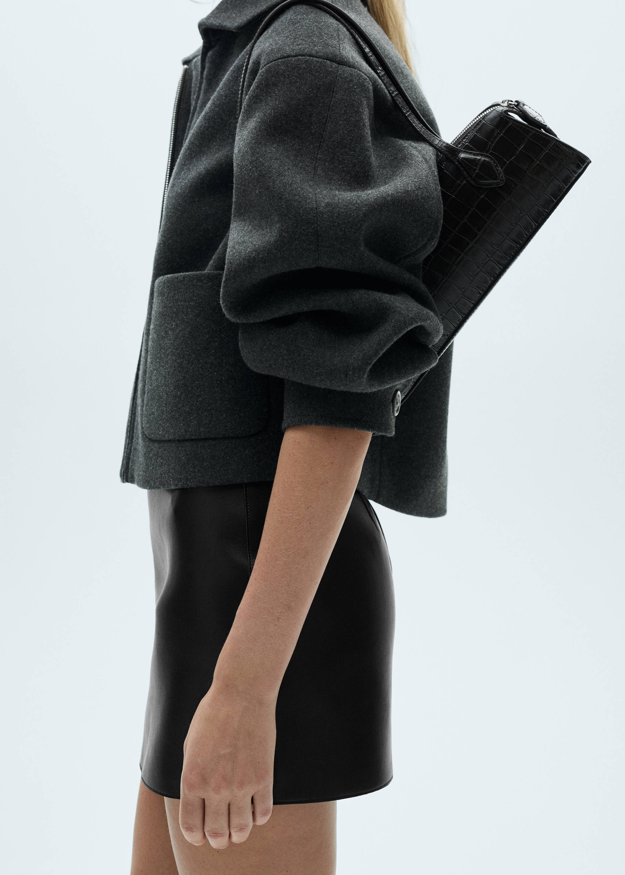 Faux-leather mini-skirt - Details of the article 6