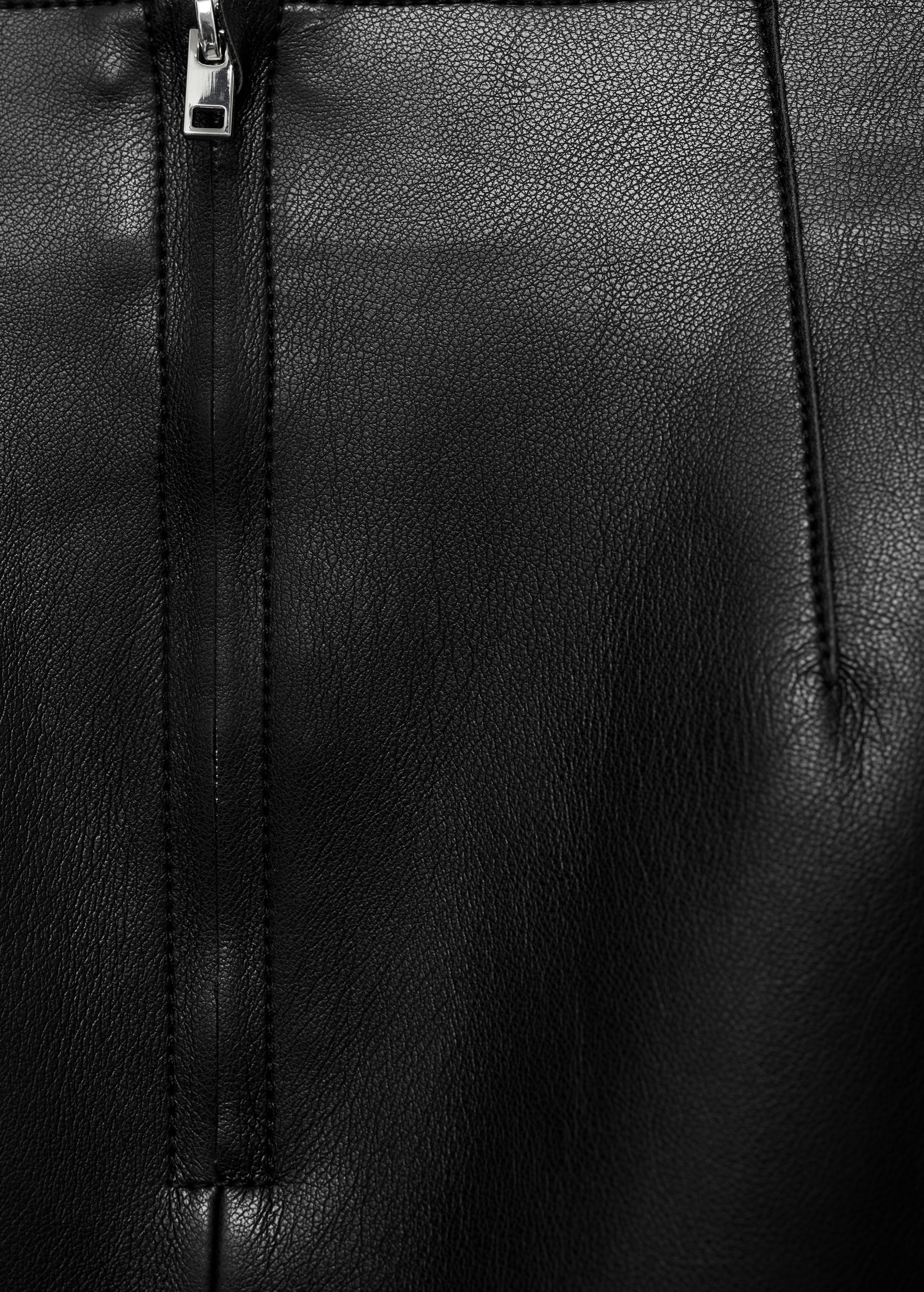 Faux-leather mini-skirt - Details of the article 0