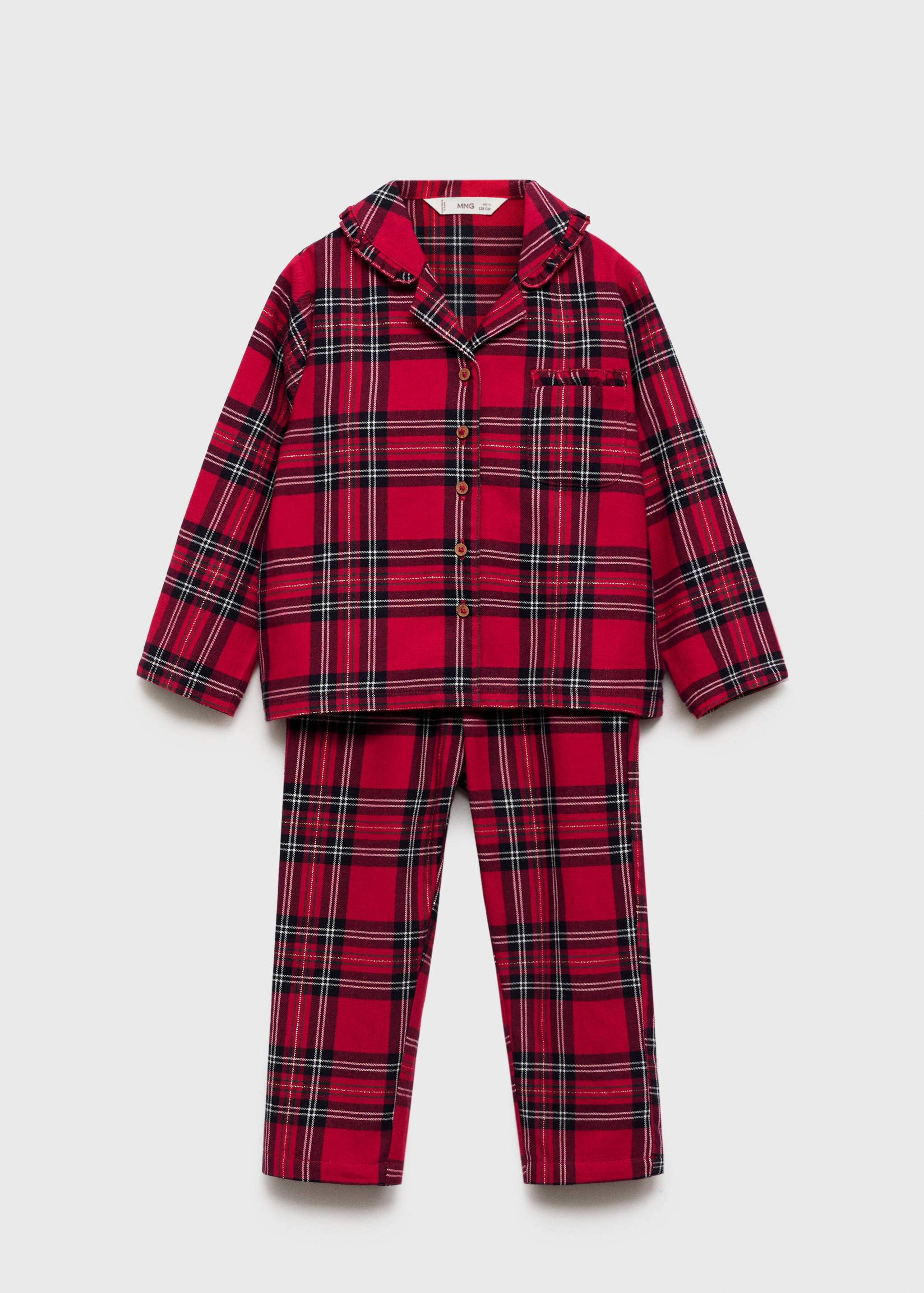 Pyjama long deux pièces carreaux - Article sans modèle