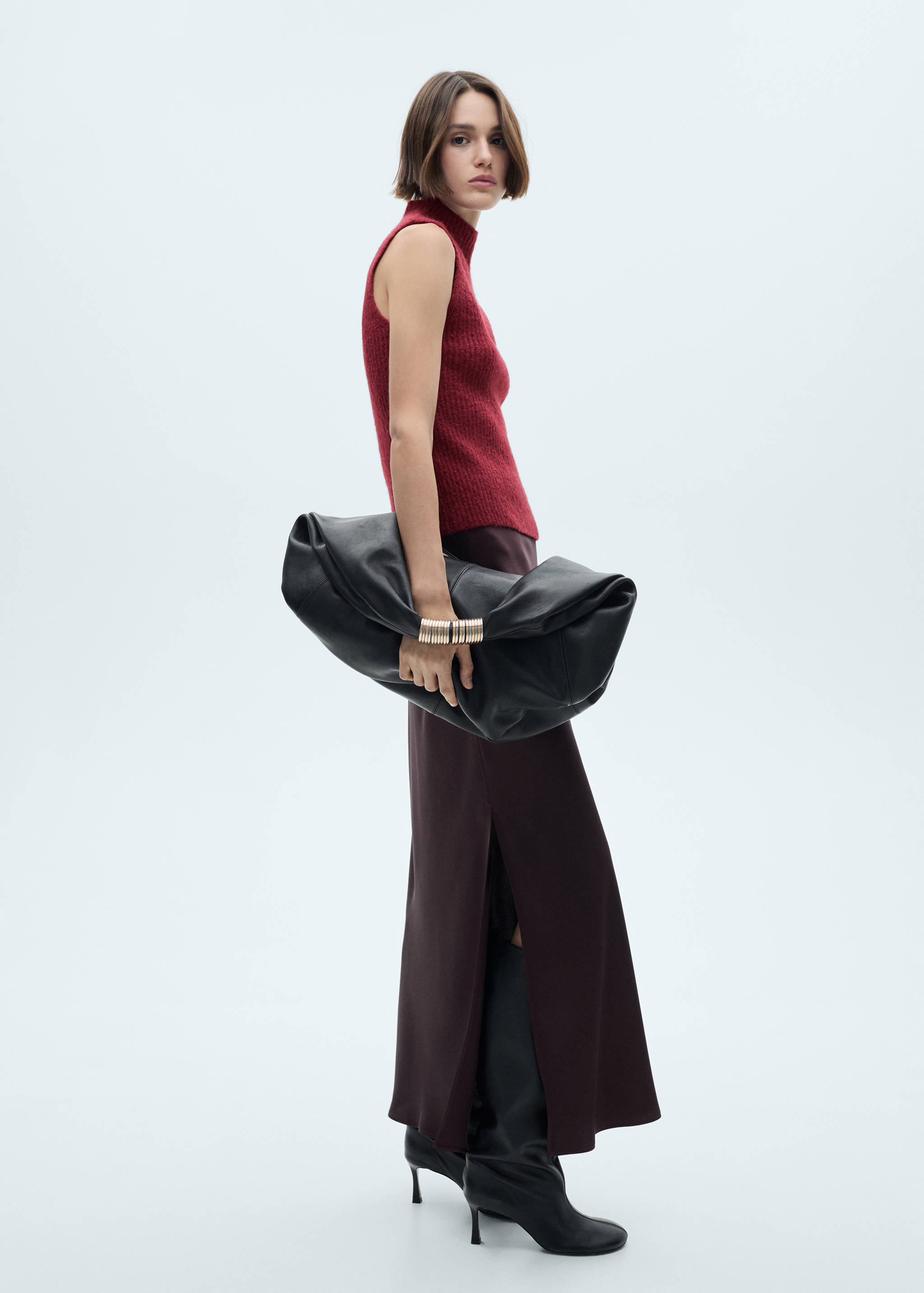 Gilet maille col montant - Plan général