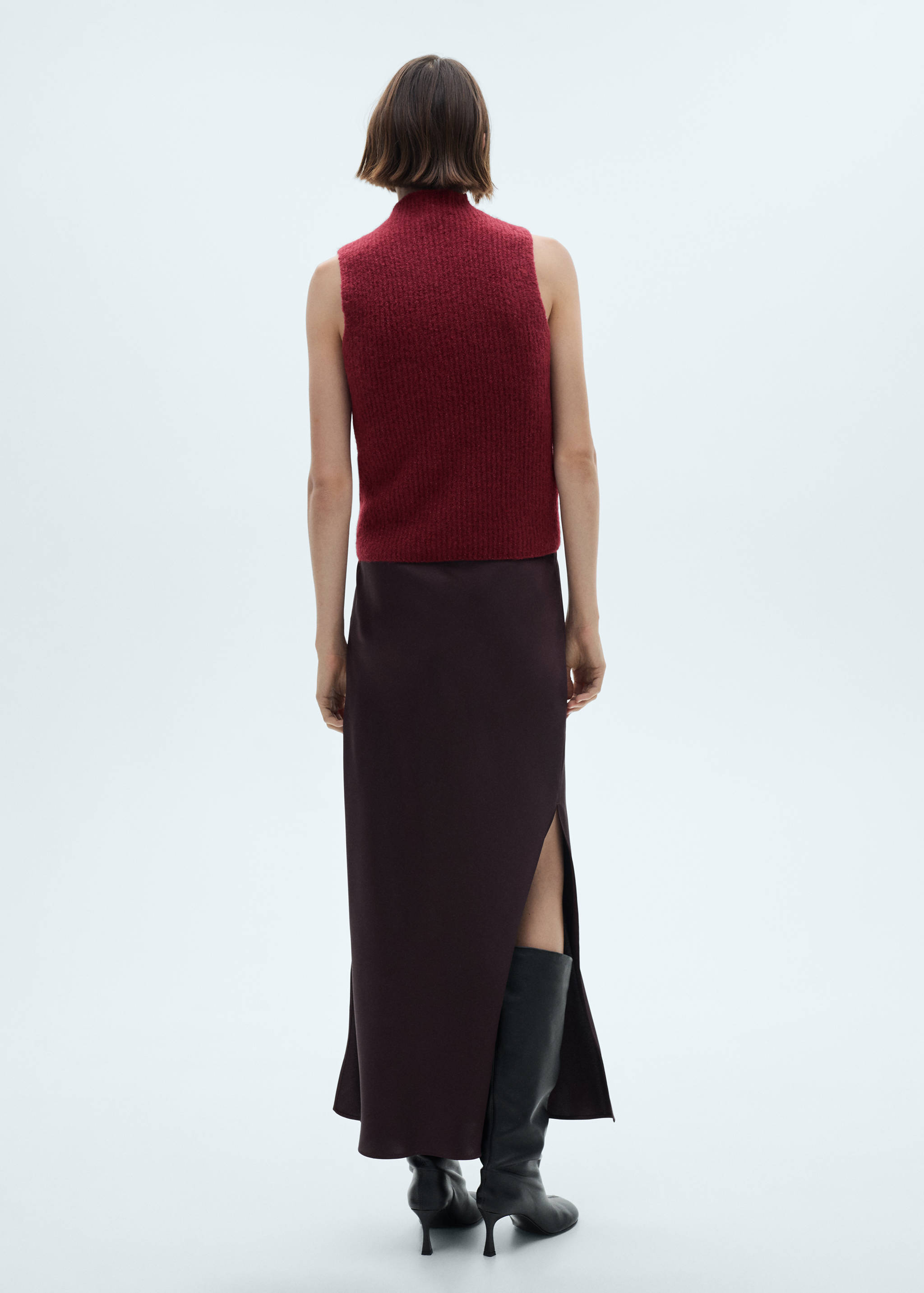 Gilet maille col montant - Verso de l’article