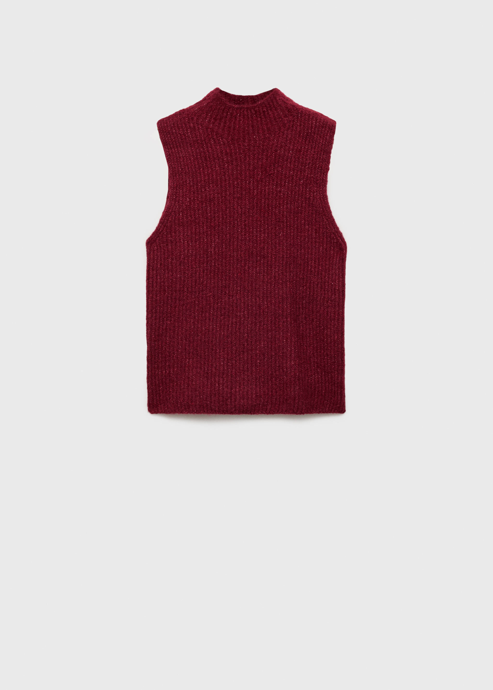 Perkins-neck knitted vest - Article without model