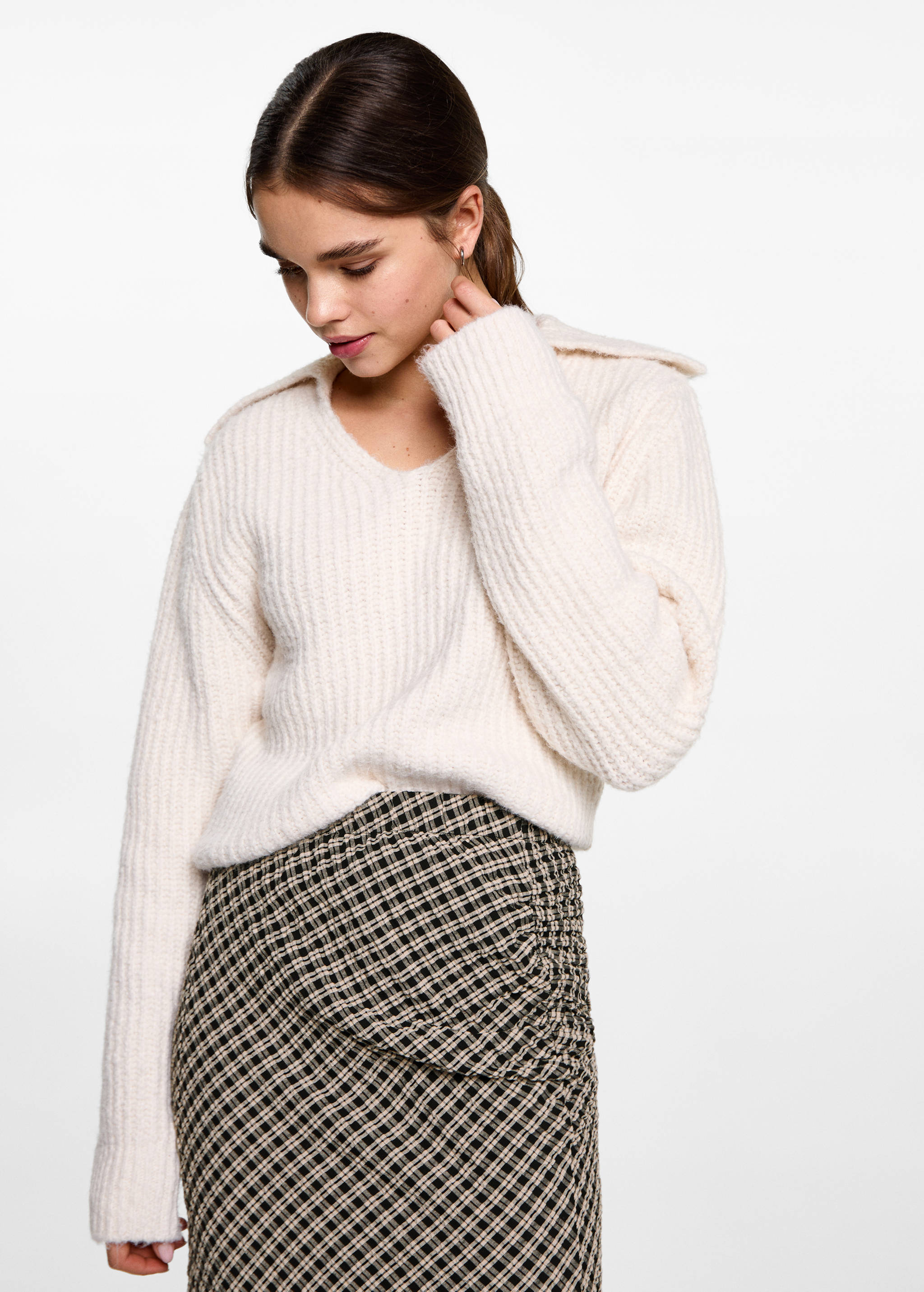 Checked midi skirt - Medium plane