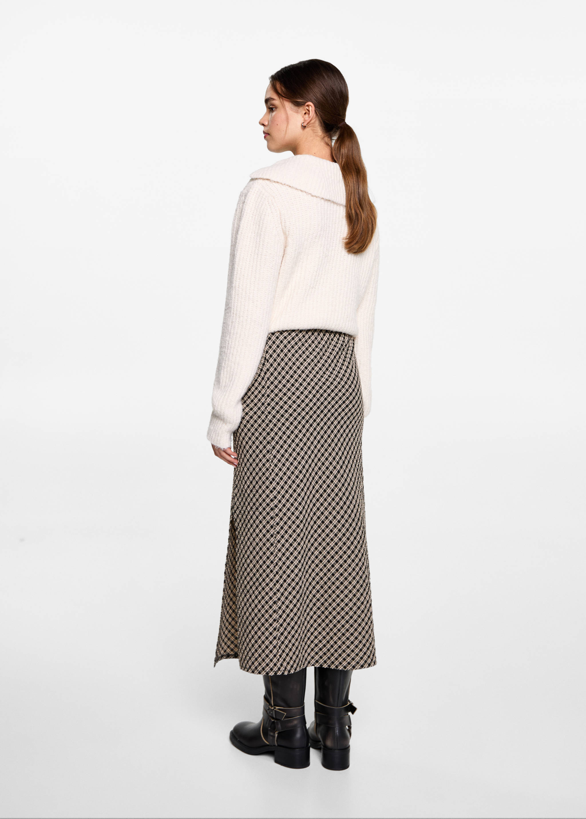 Checked midi skirt - Reverse of the article