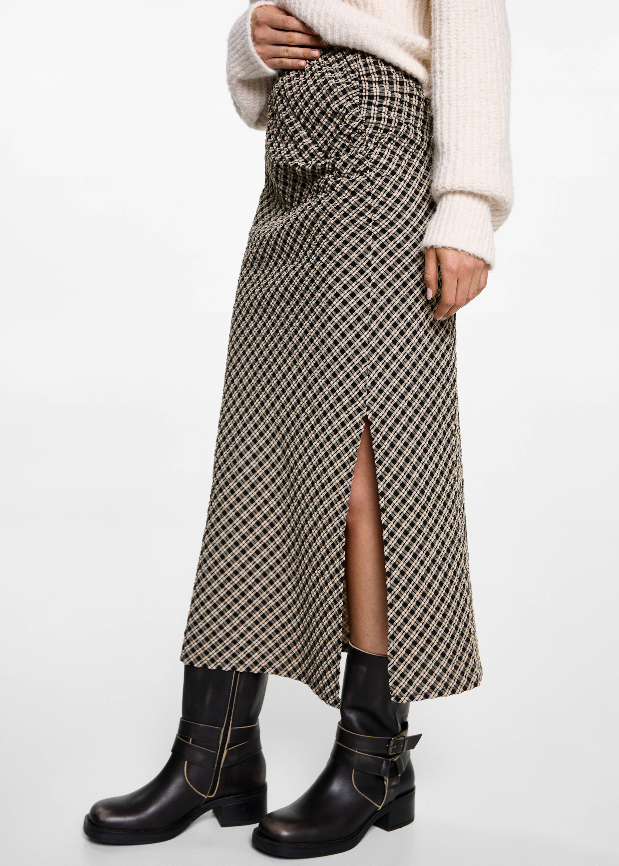 Checked midi skirt - Details of the article 6