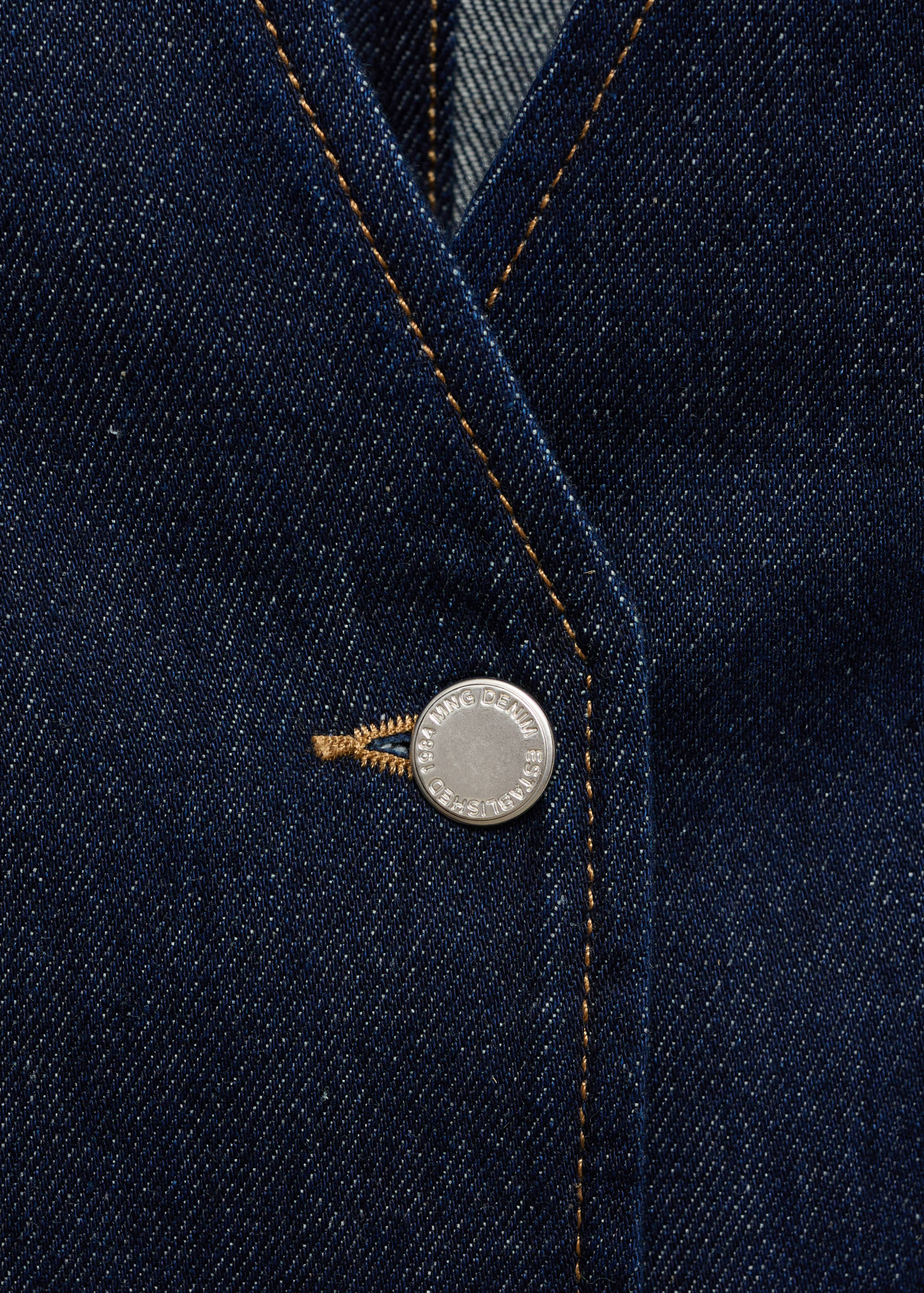 Rinse-wash denim waistcoat - Details of the article 8