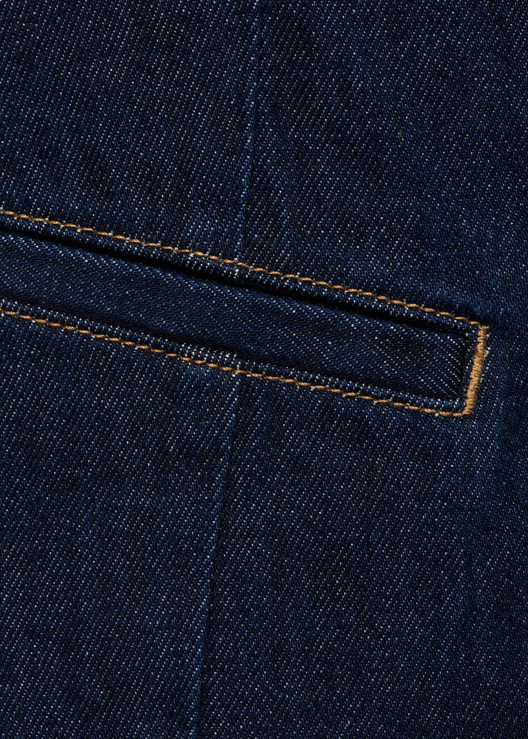 Rinse-wash denim waistcoat - Details of the article 0