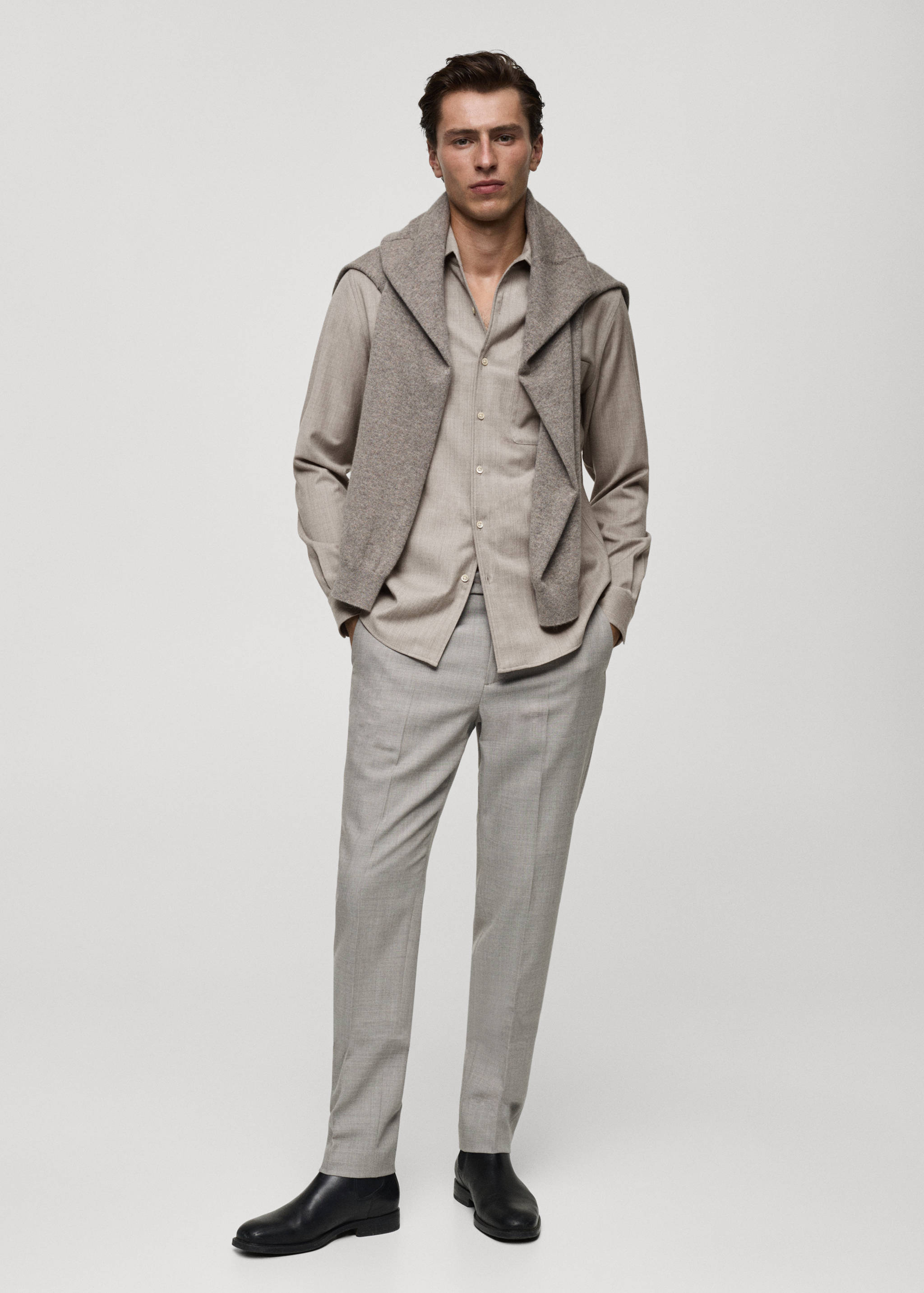 Chemise 100 % laine poche - Plan général