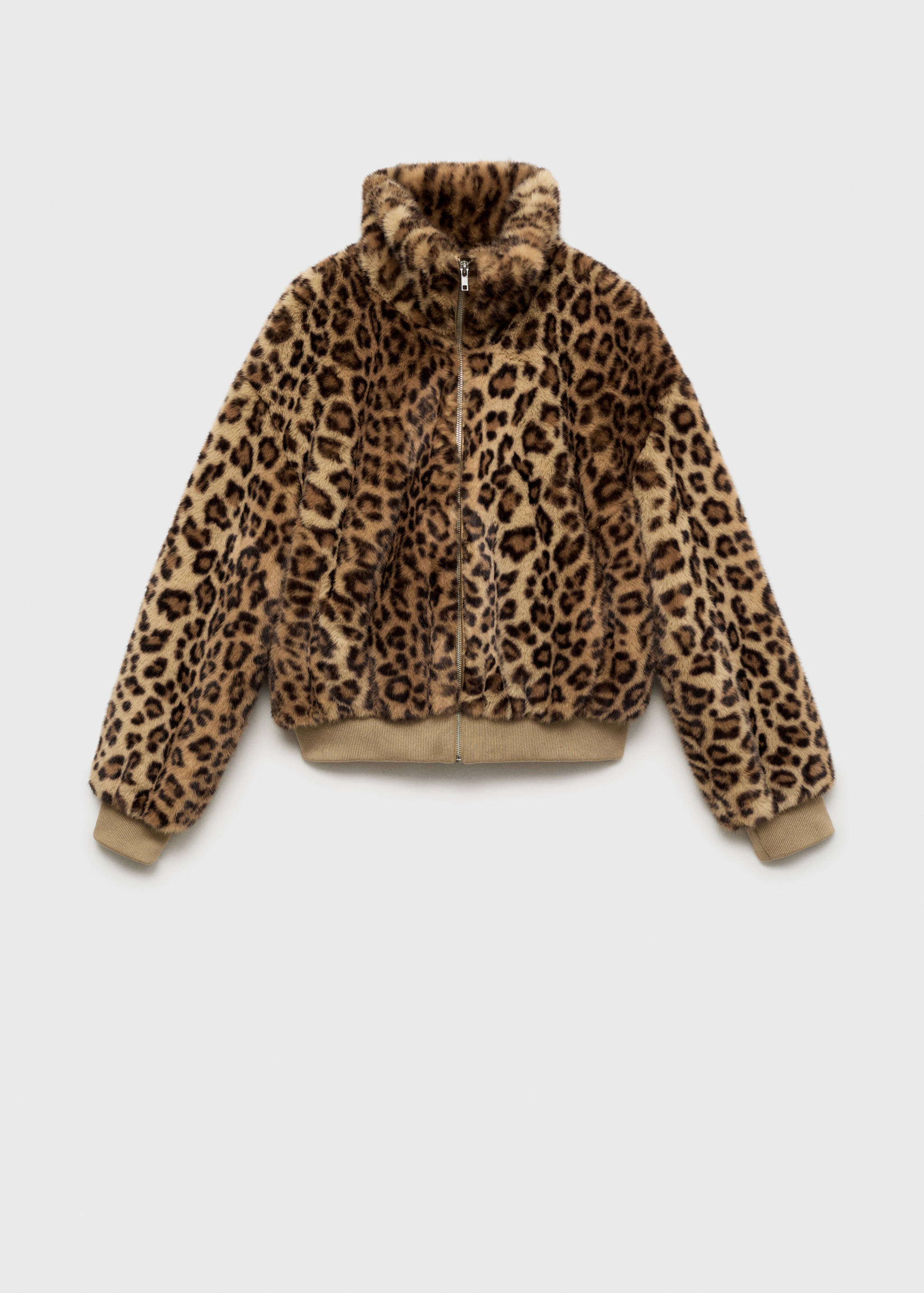 Faux-fur leopard-print jacket - Article without model