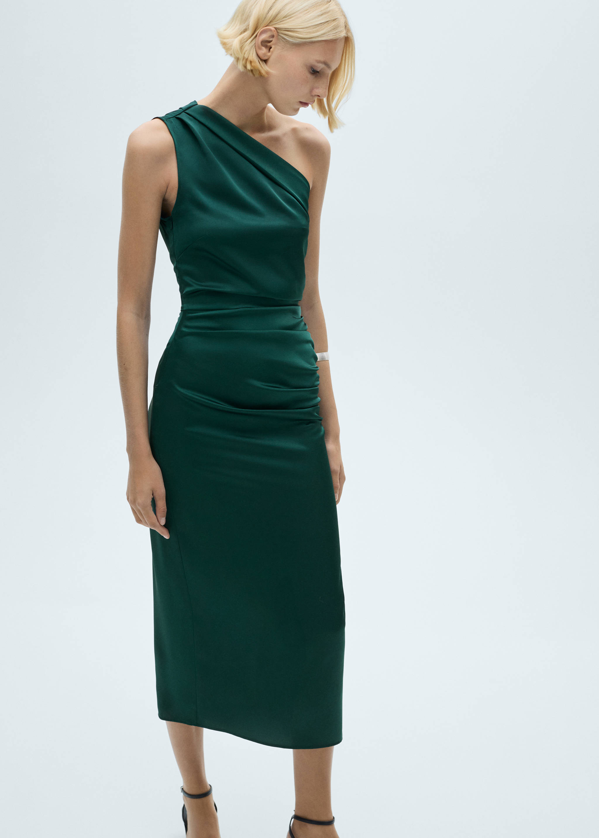 Asymmetrical pleated dress - Medium plane