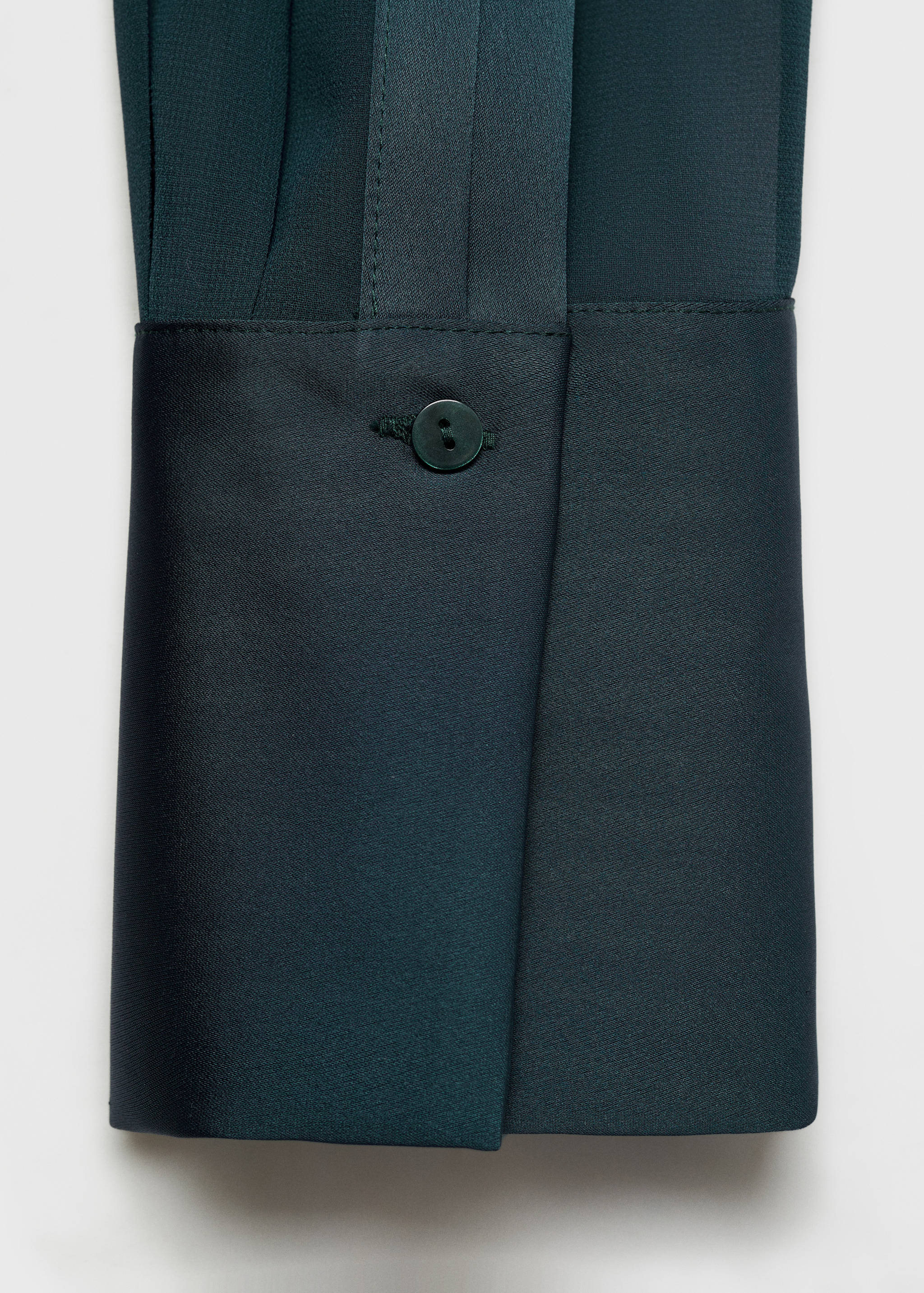 Chiffon shirt with satin panels - Details of the article 0