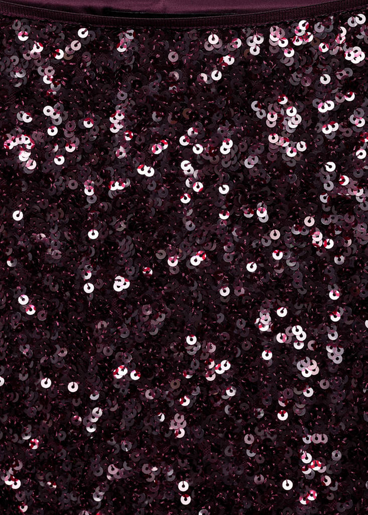 Sequin midi skirt — Burgundy