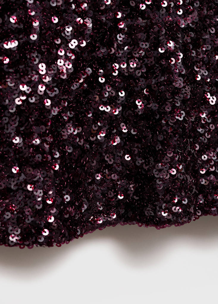 Sequin midi skirt — Burgundy