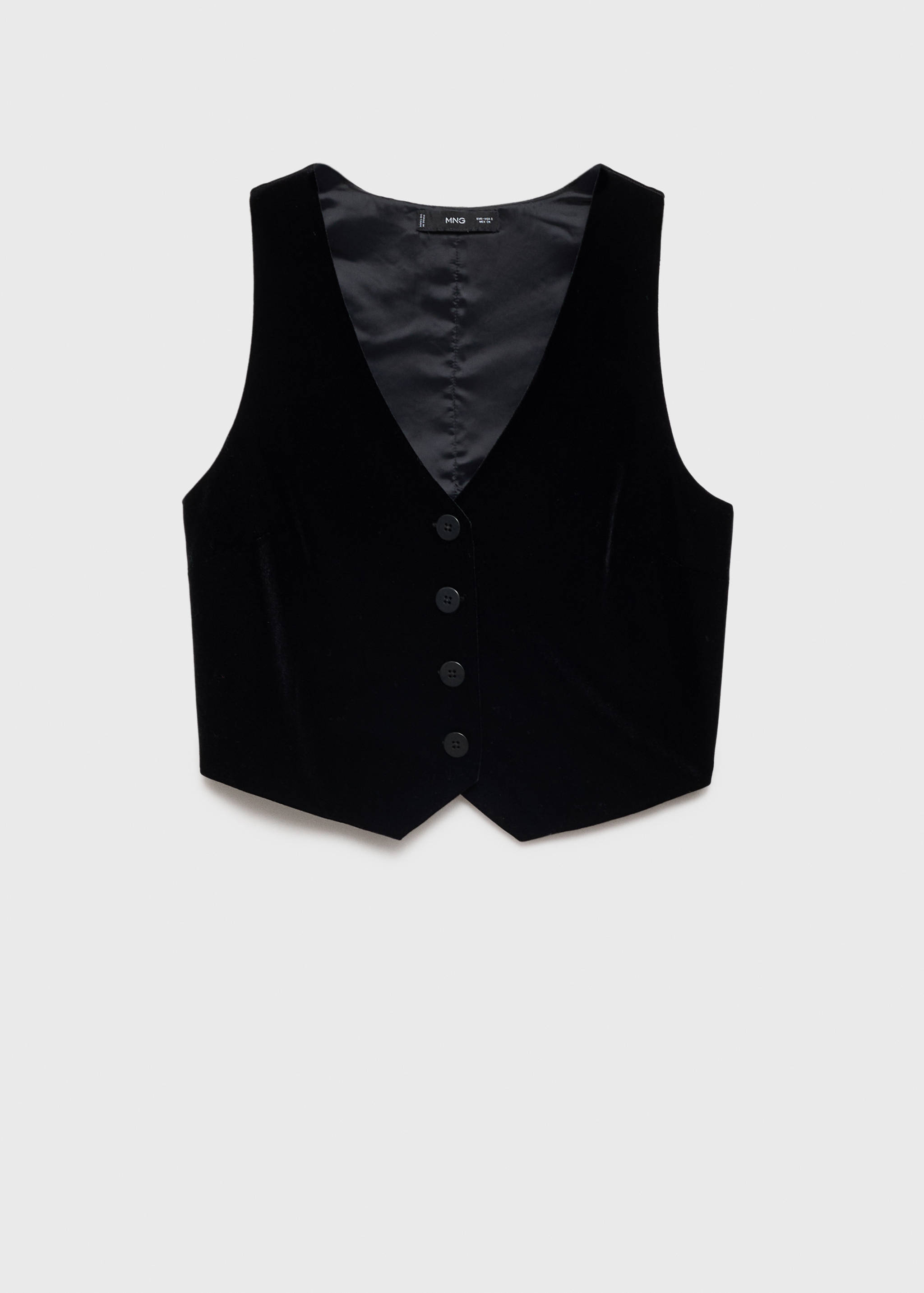 Cropped velvet waistcoat - Article without model