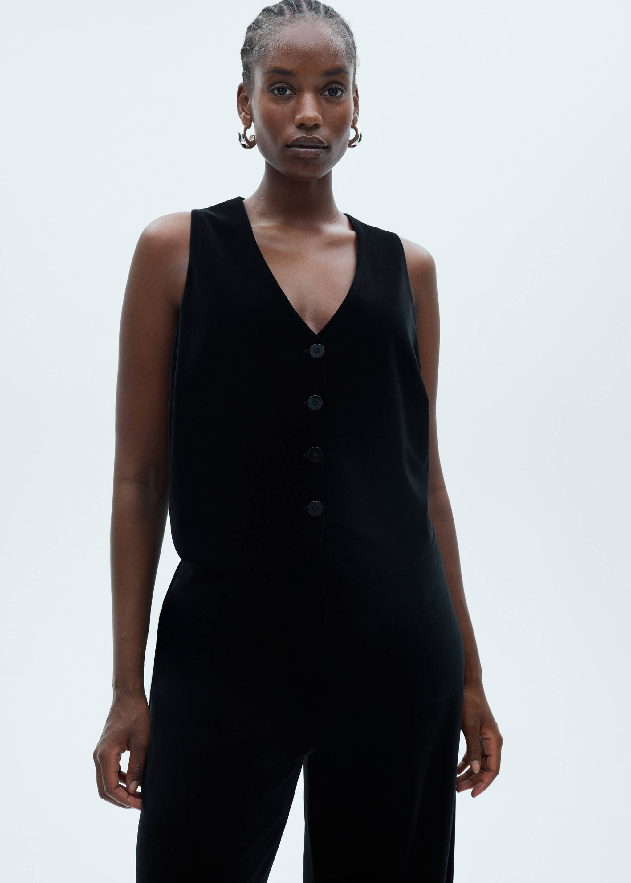 Cropped velvet waistcoat - Details of the article 5