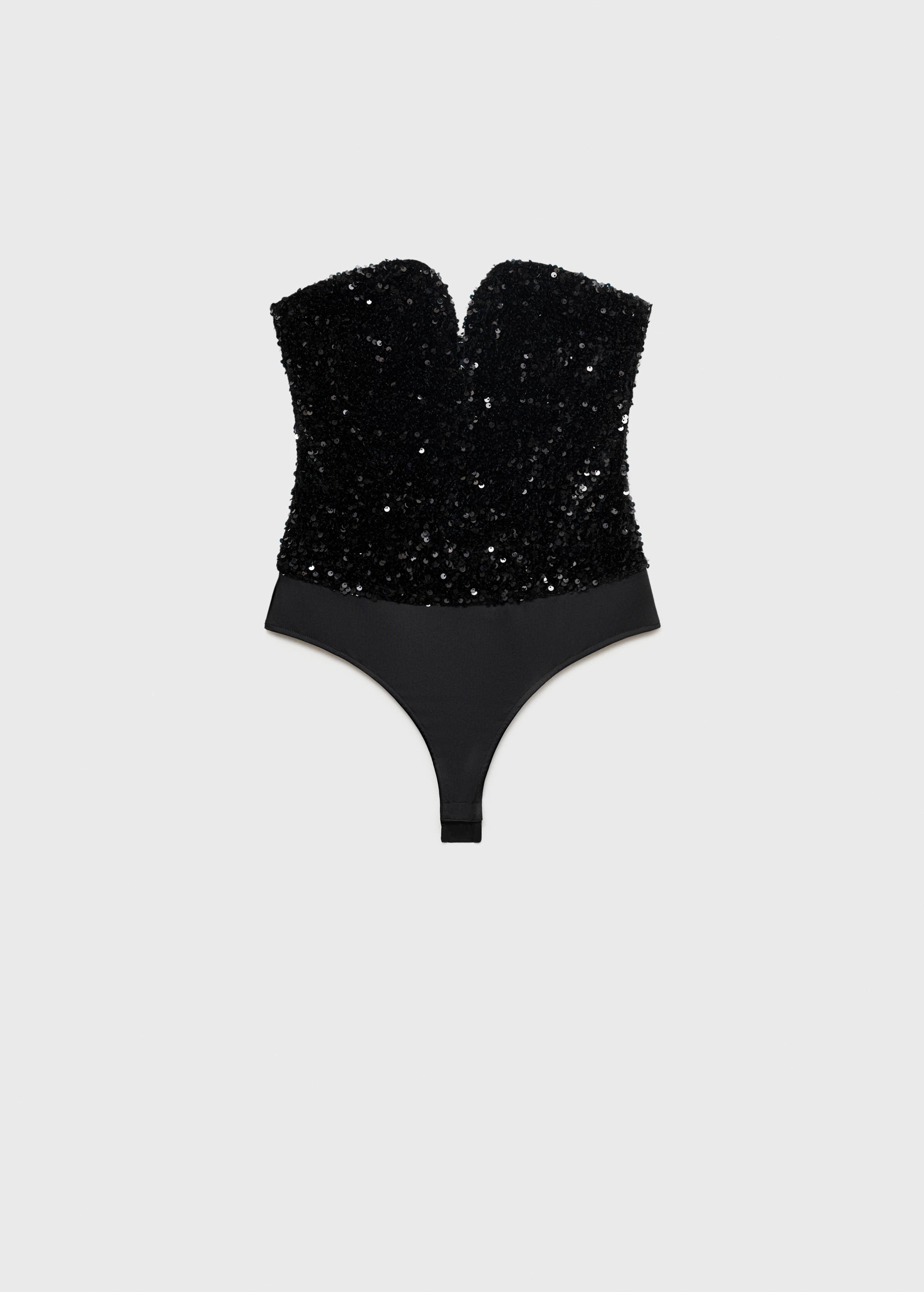 Sequin bodysuit with sweetheart neckline - Article without model