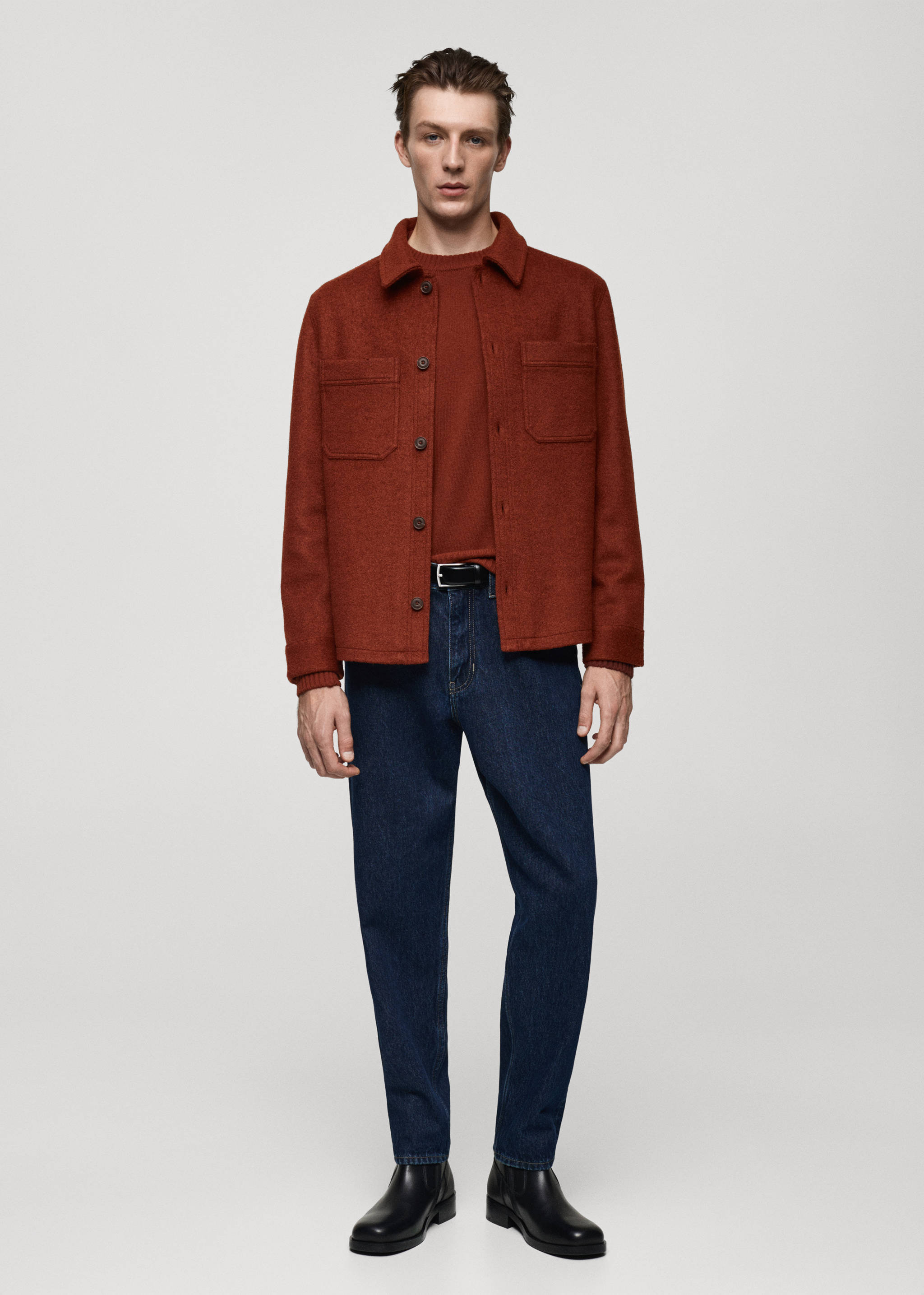 Wool jacket with pockets - General plane