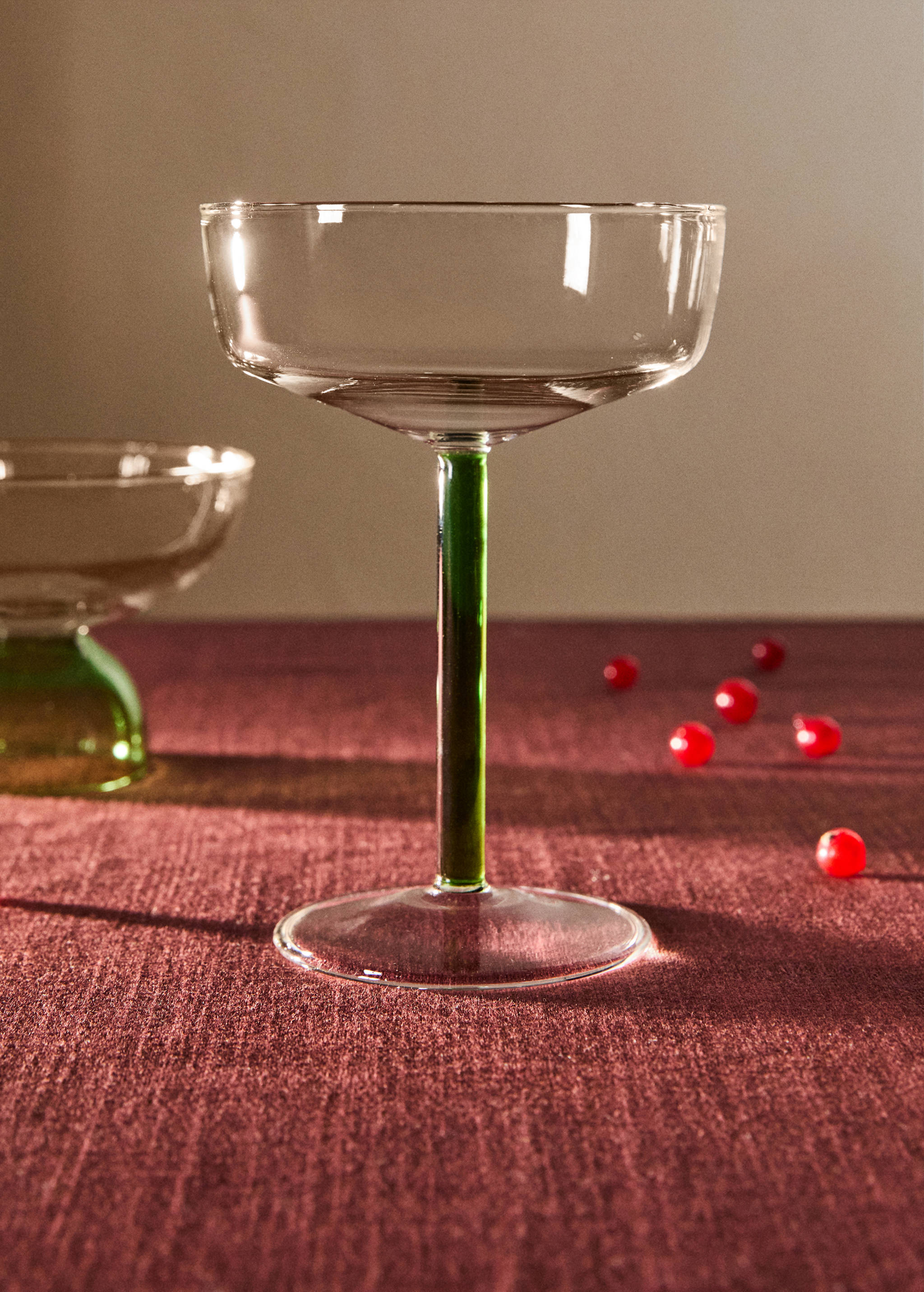 Copa borosilicato detalle pie - Plano general