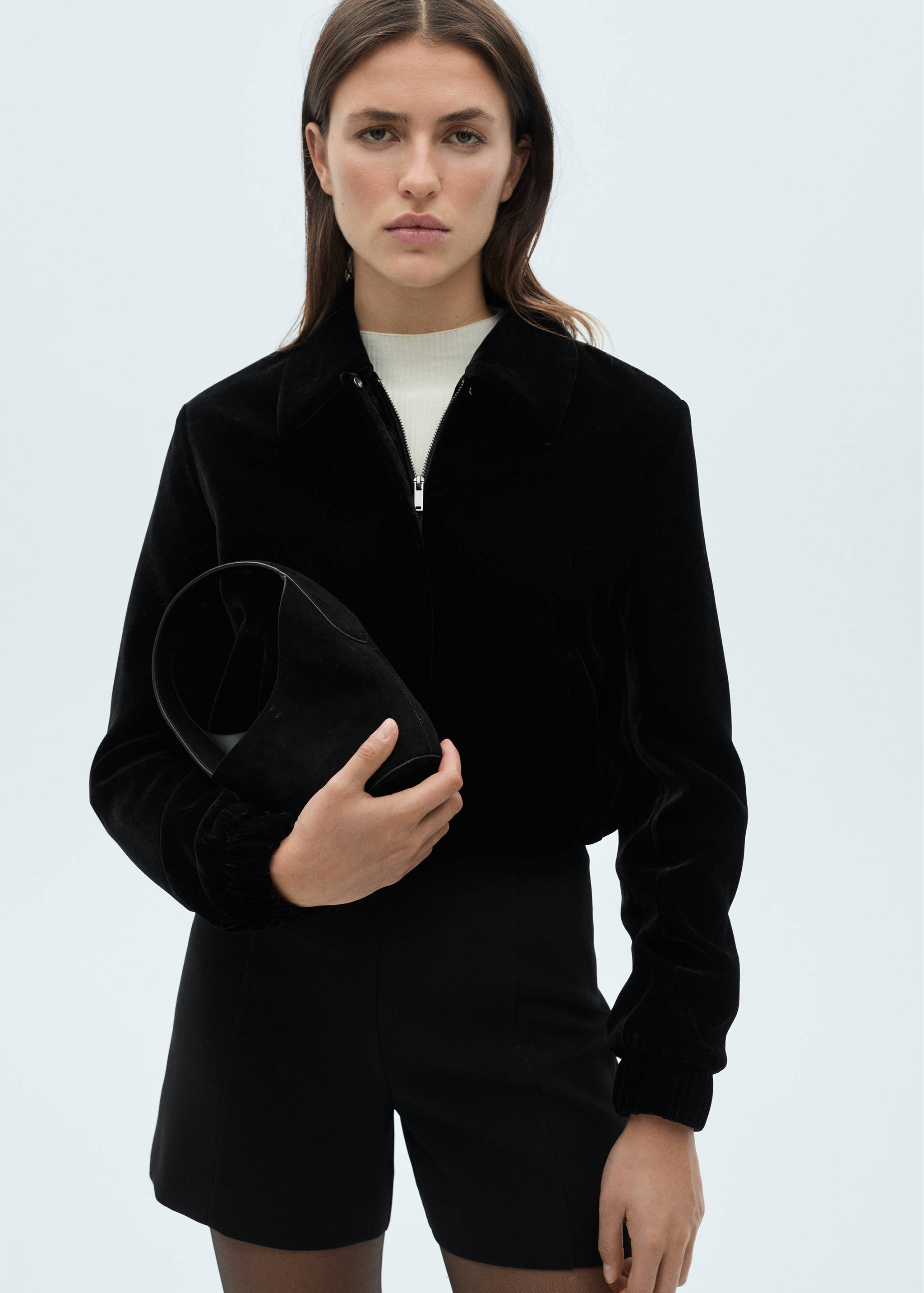 Velvet Bomber Jacket - Medium plane