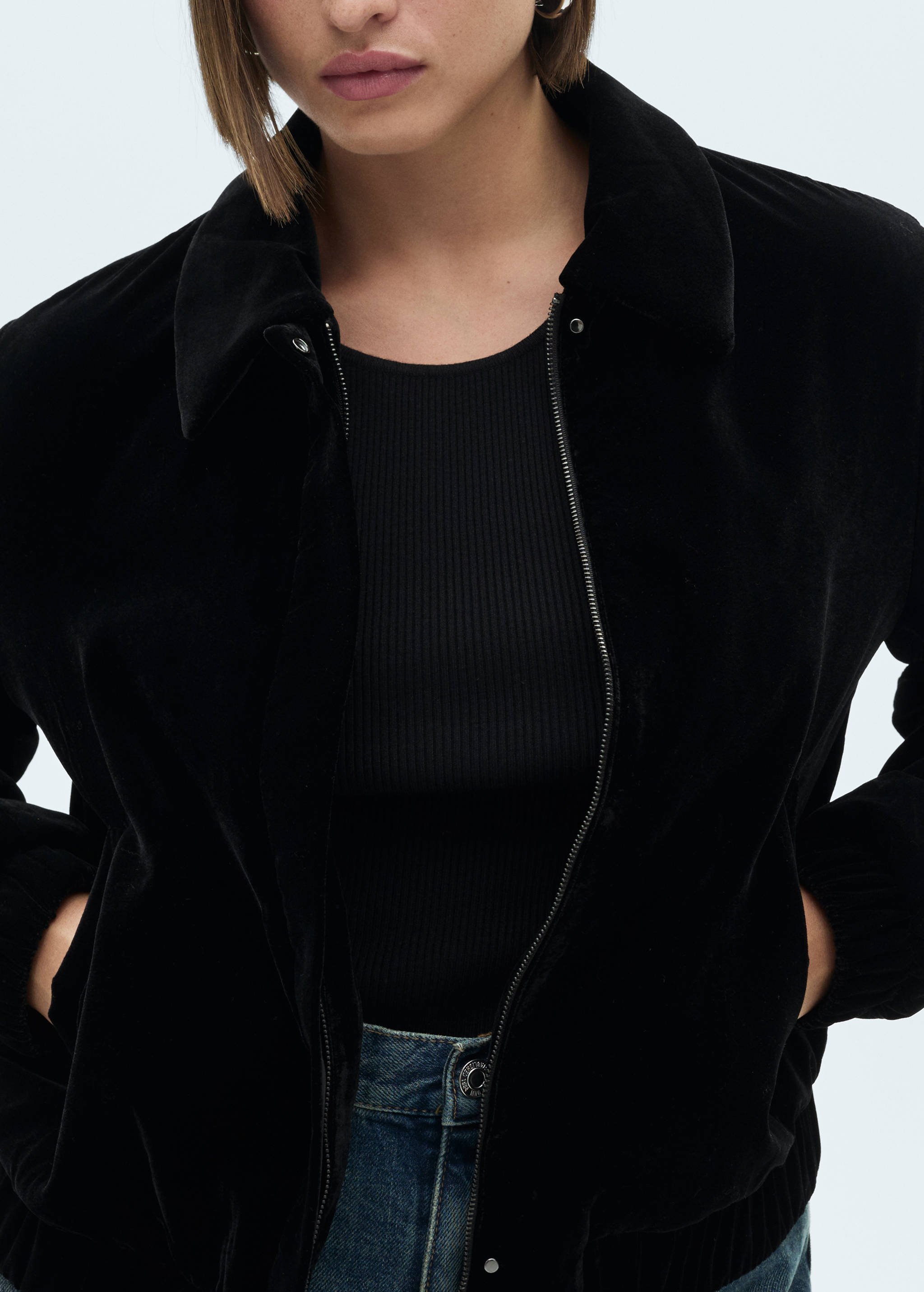 Velvet Bomber Jacket - Details of the article 4