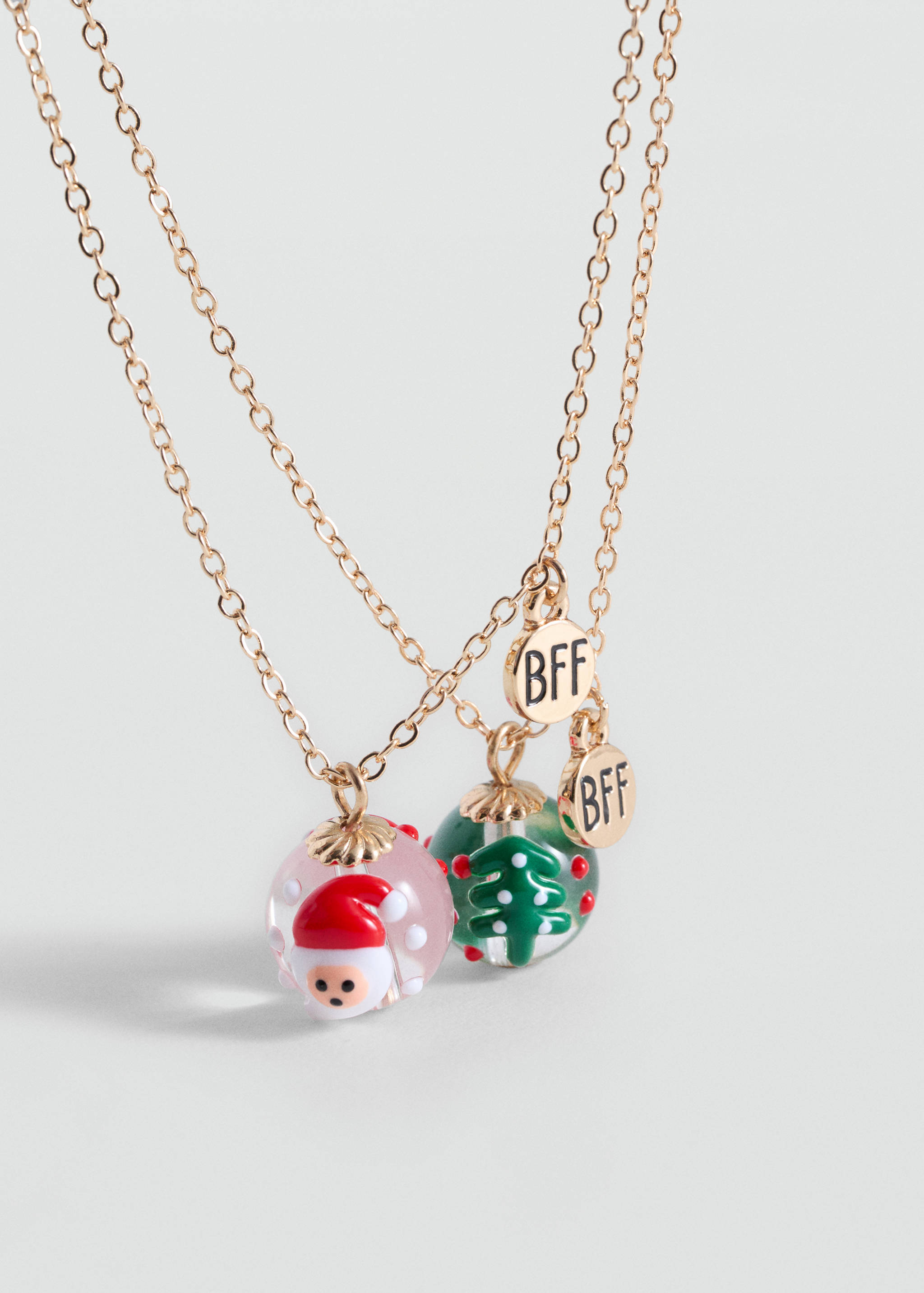 2条圣诞项链组合 - null