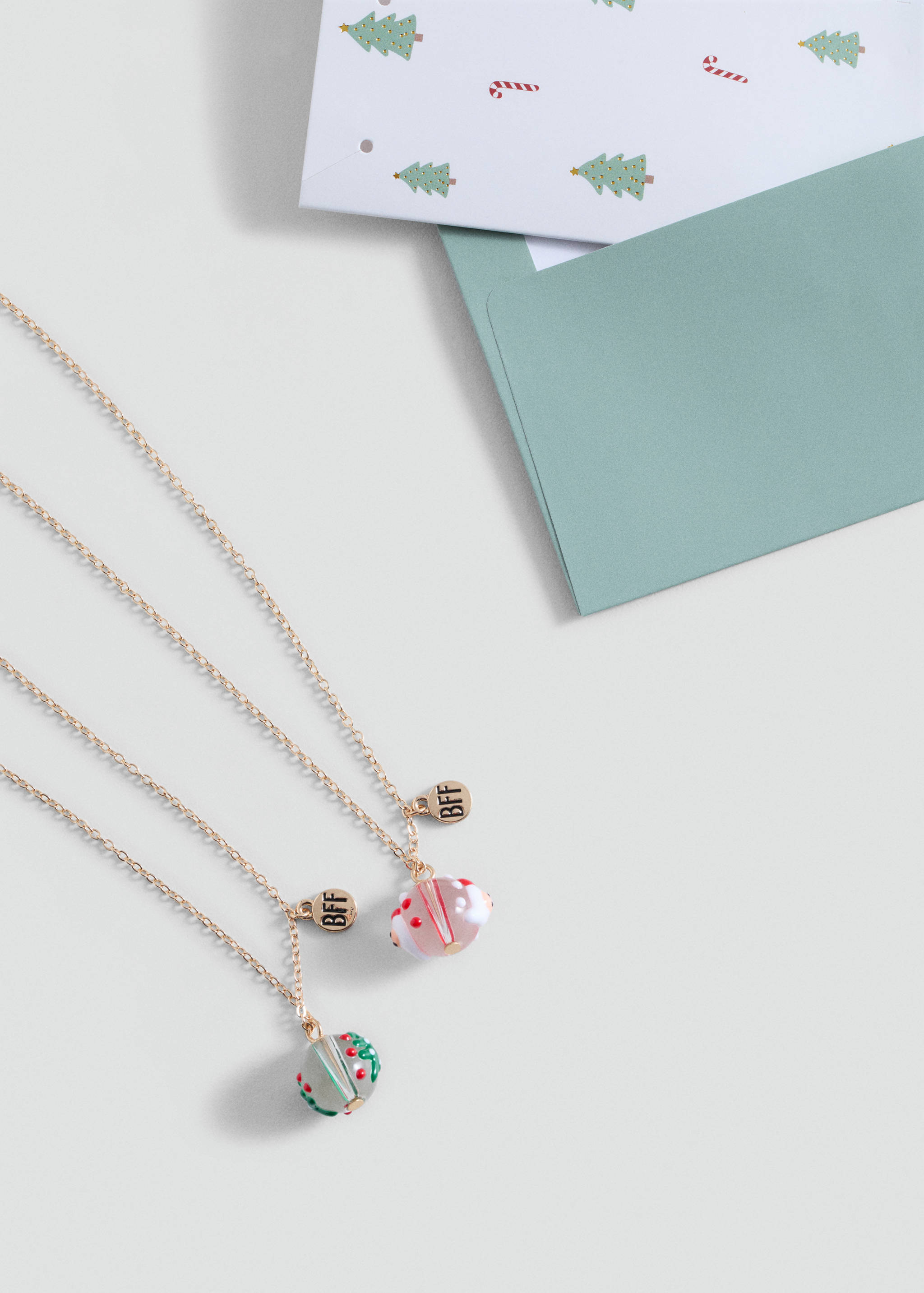 2条圣诞项链组合 - null