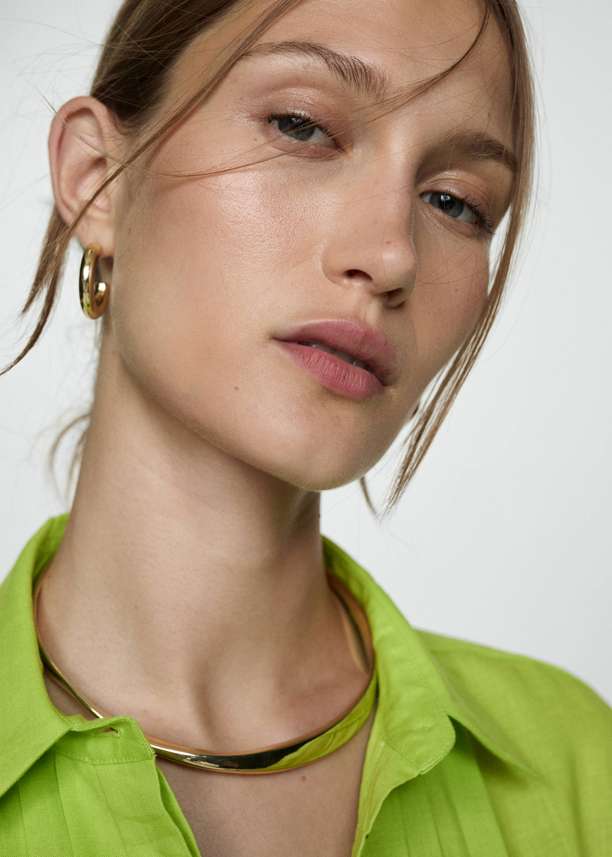 Shirt dress with slits - Details of the article 1