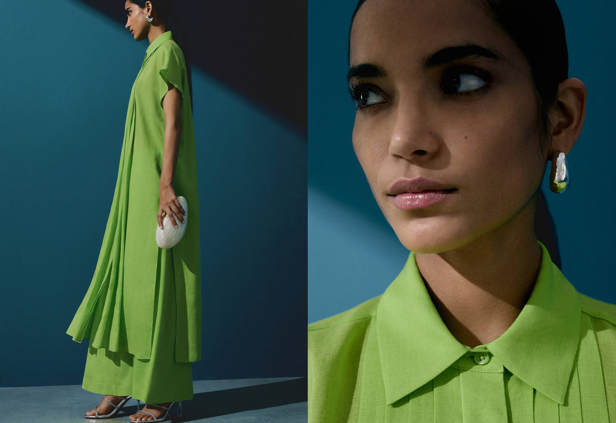 Shirt dress with slits - Panoramic plane