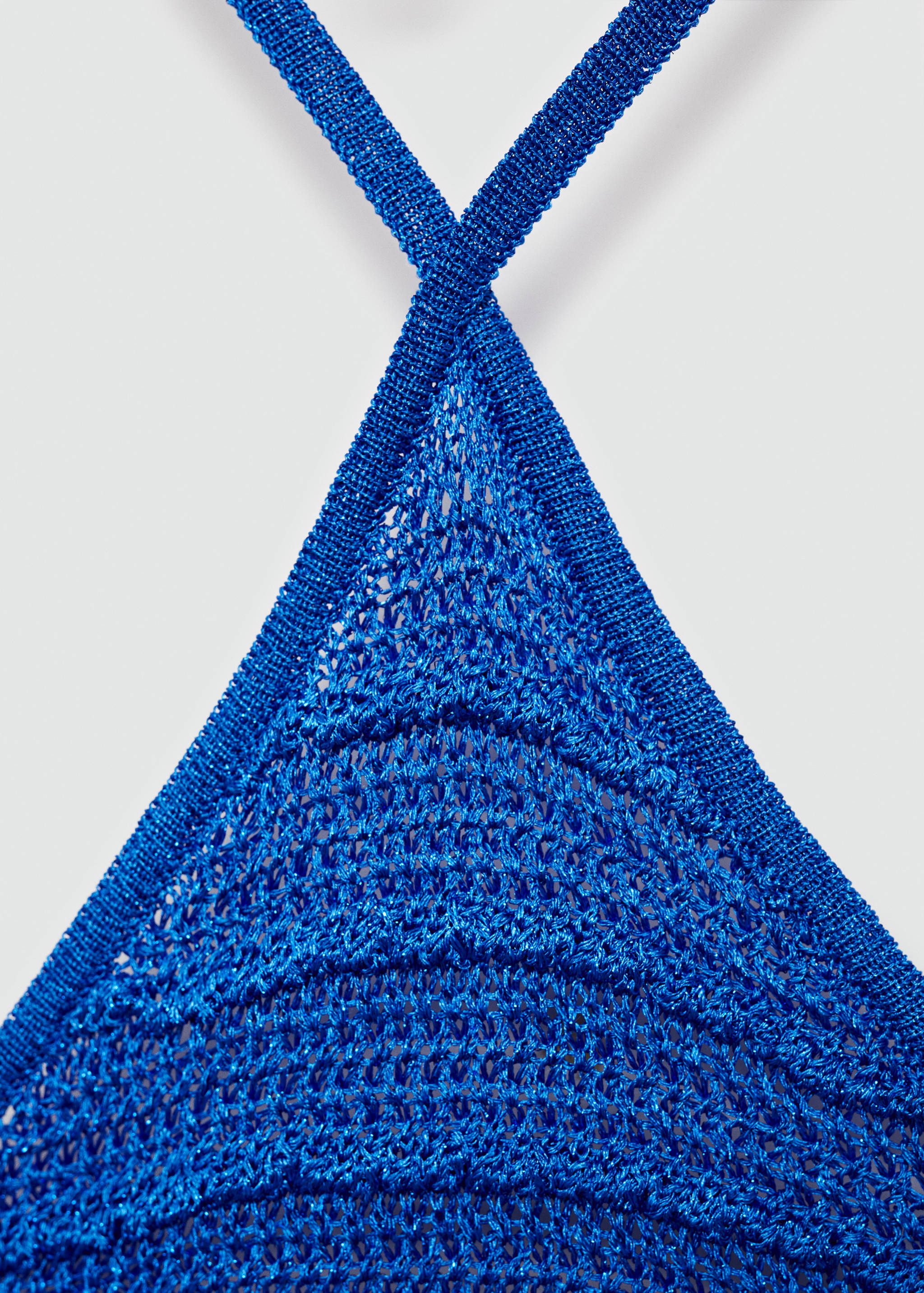 Halter-neck lurex knitted dress - Details of the article 8