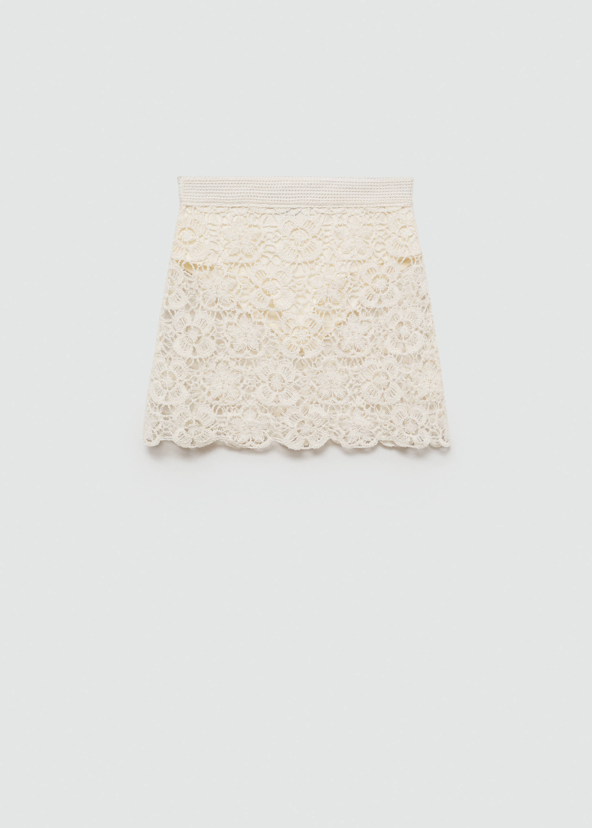 Crochet floral mini-skirt - Article without model