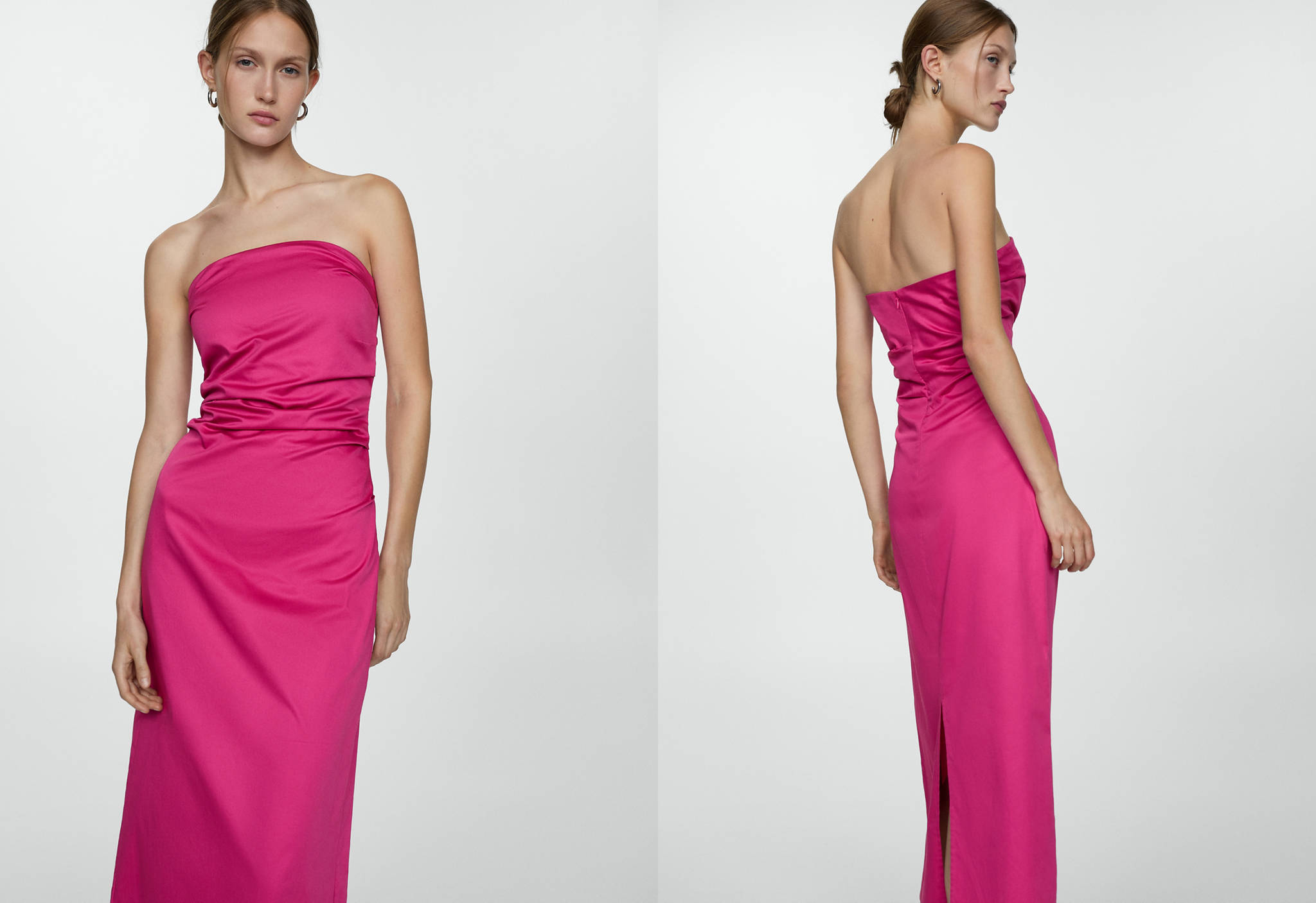 Draped strapless dress - Panoramic plane