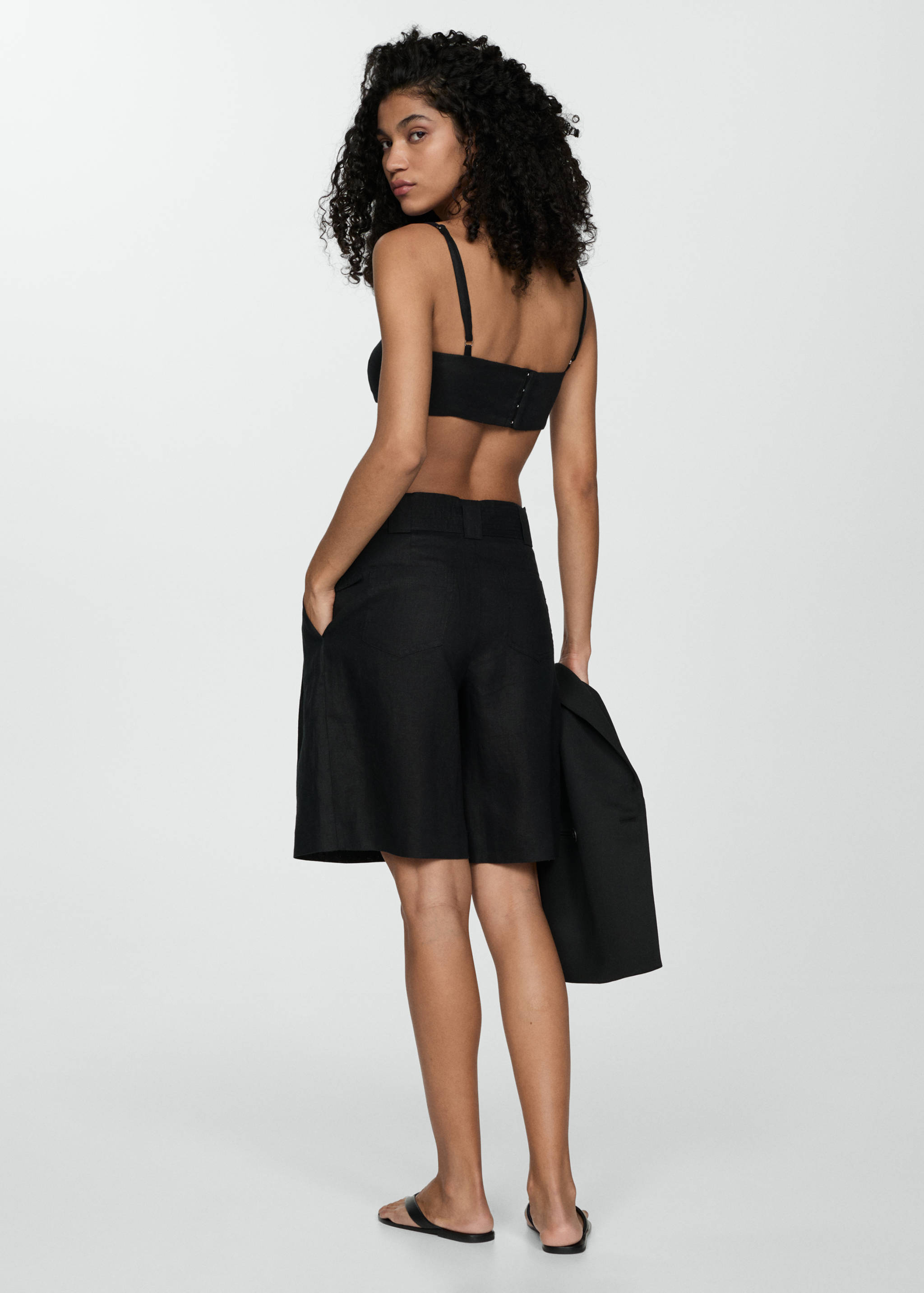 Bermuda lin ceinture - Verso de l’article