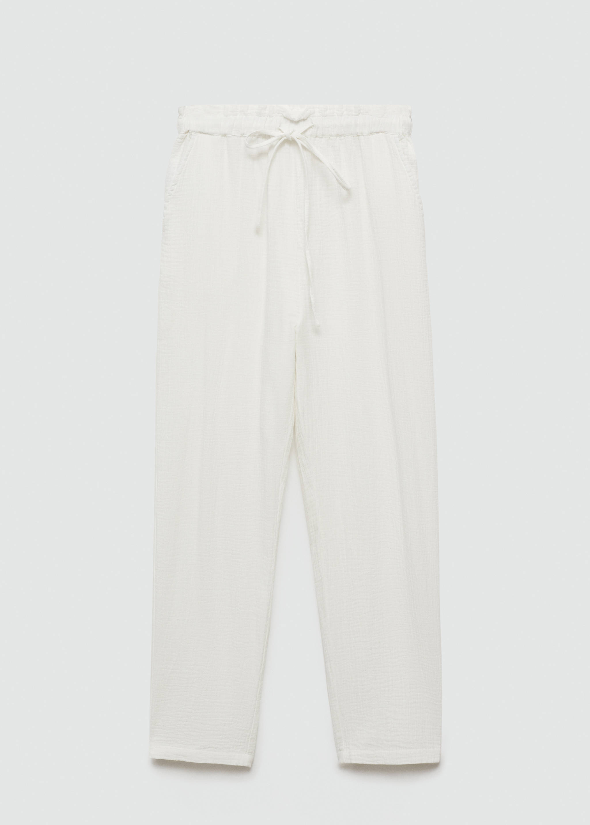 Elastic waist cotton trousers - Article without model