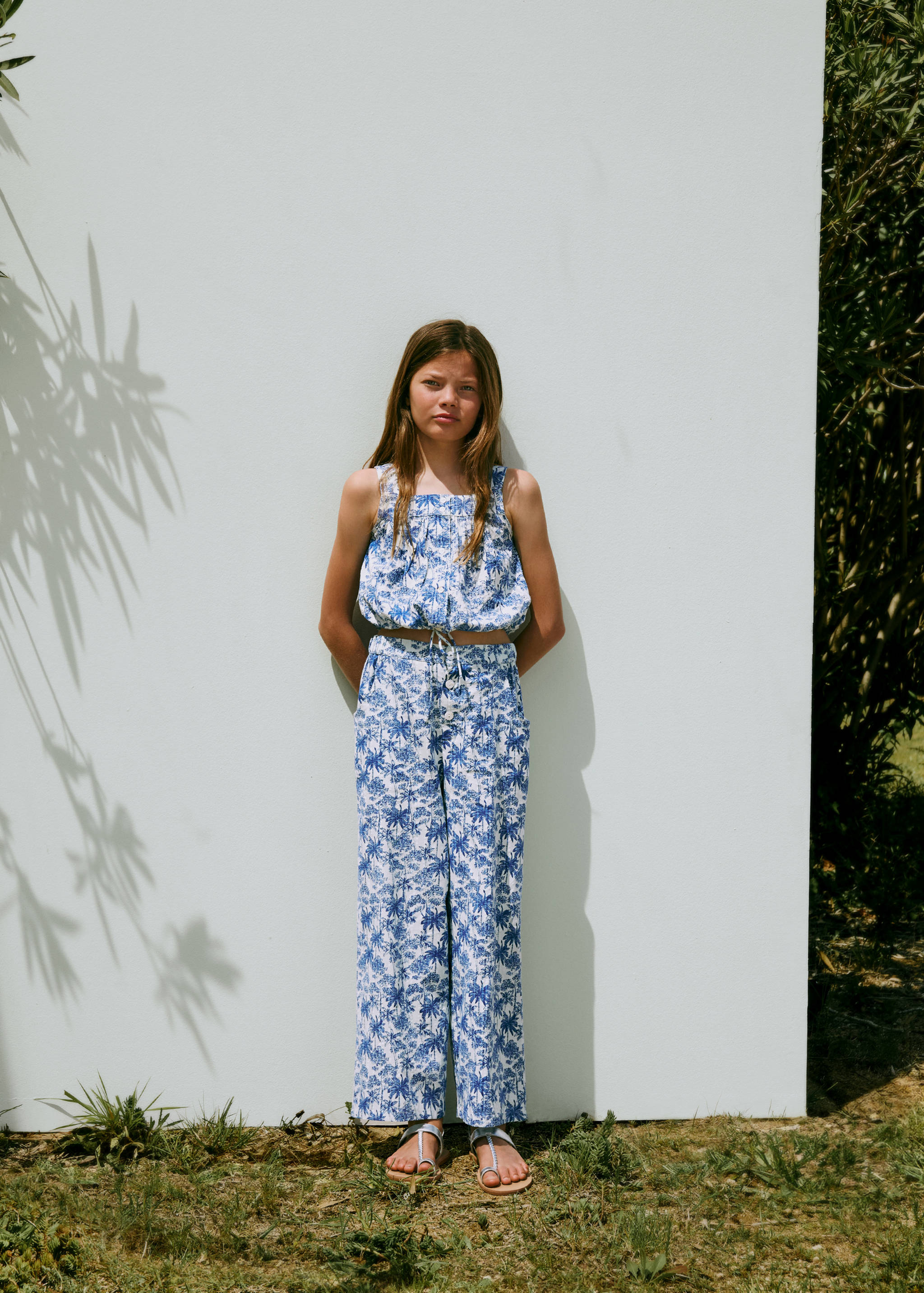 棕榈树印花上衣 - null