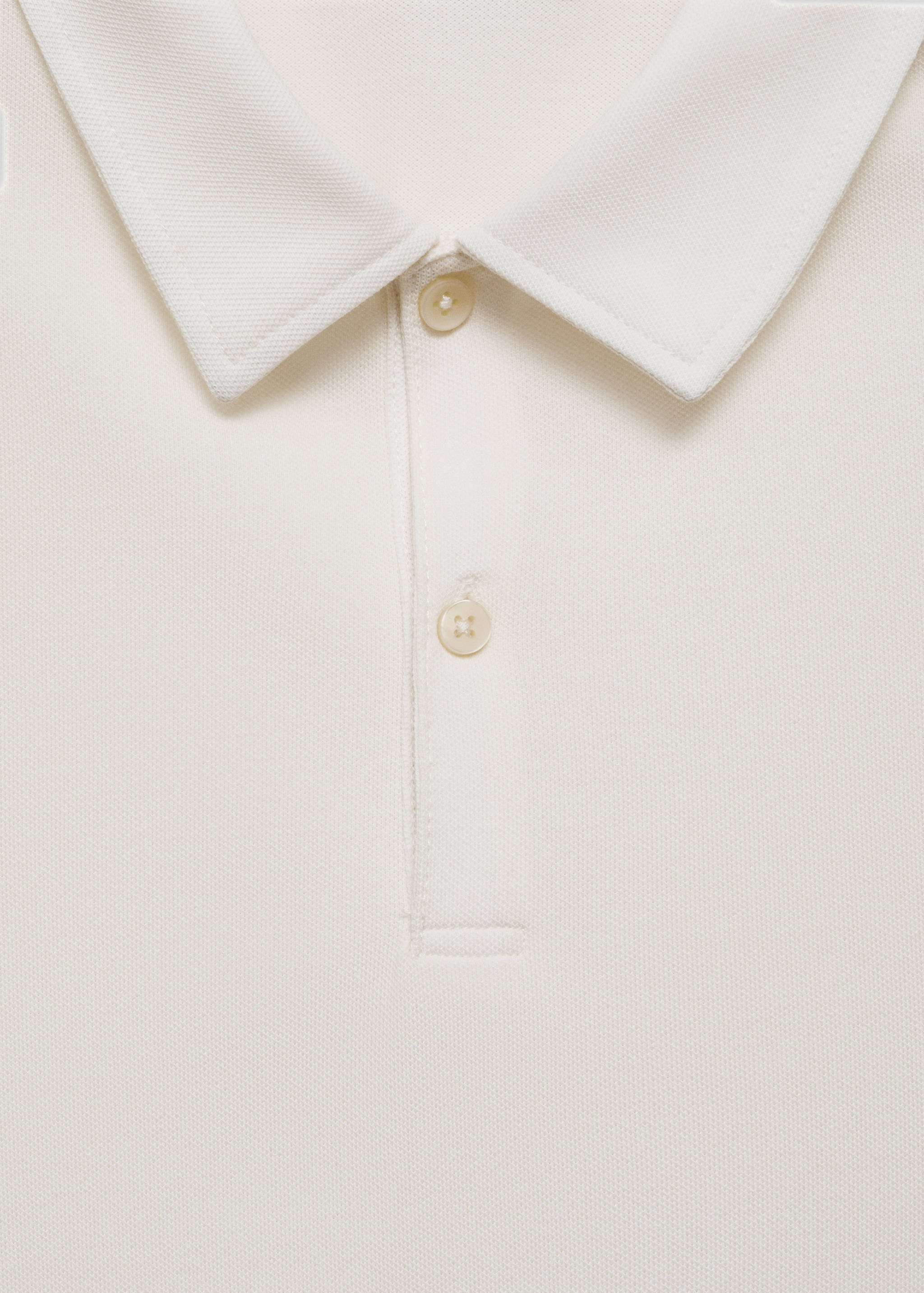 Slim-fit cotton piqué textured polo shirt - Details of the article 8
