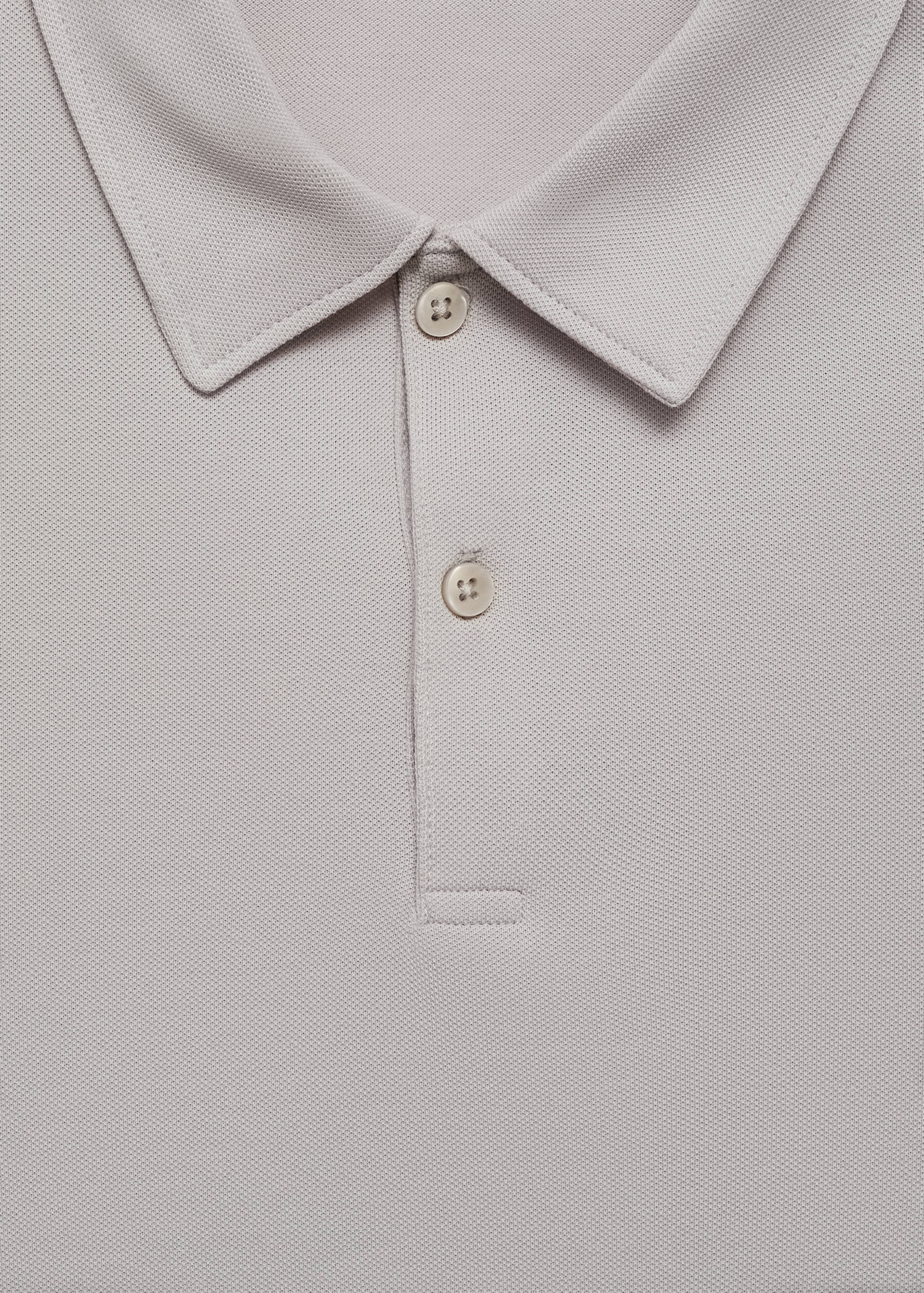 Slim-fit cotton piqué textured polo shirt - Details of the article 8